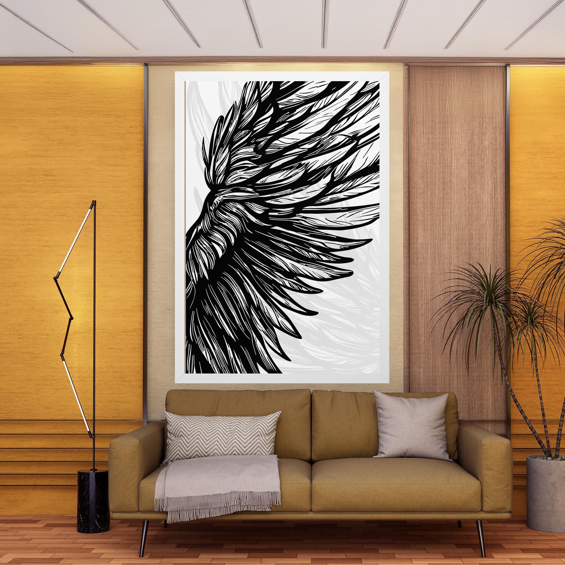 Картина на платно Wing Line mockup 9