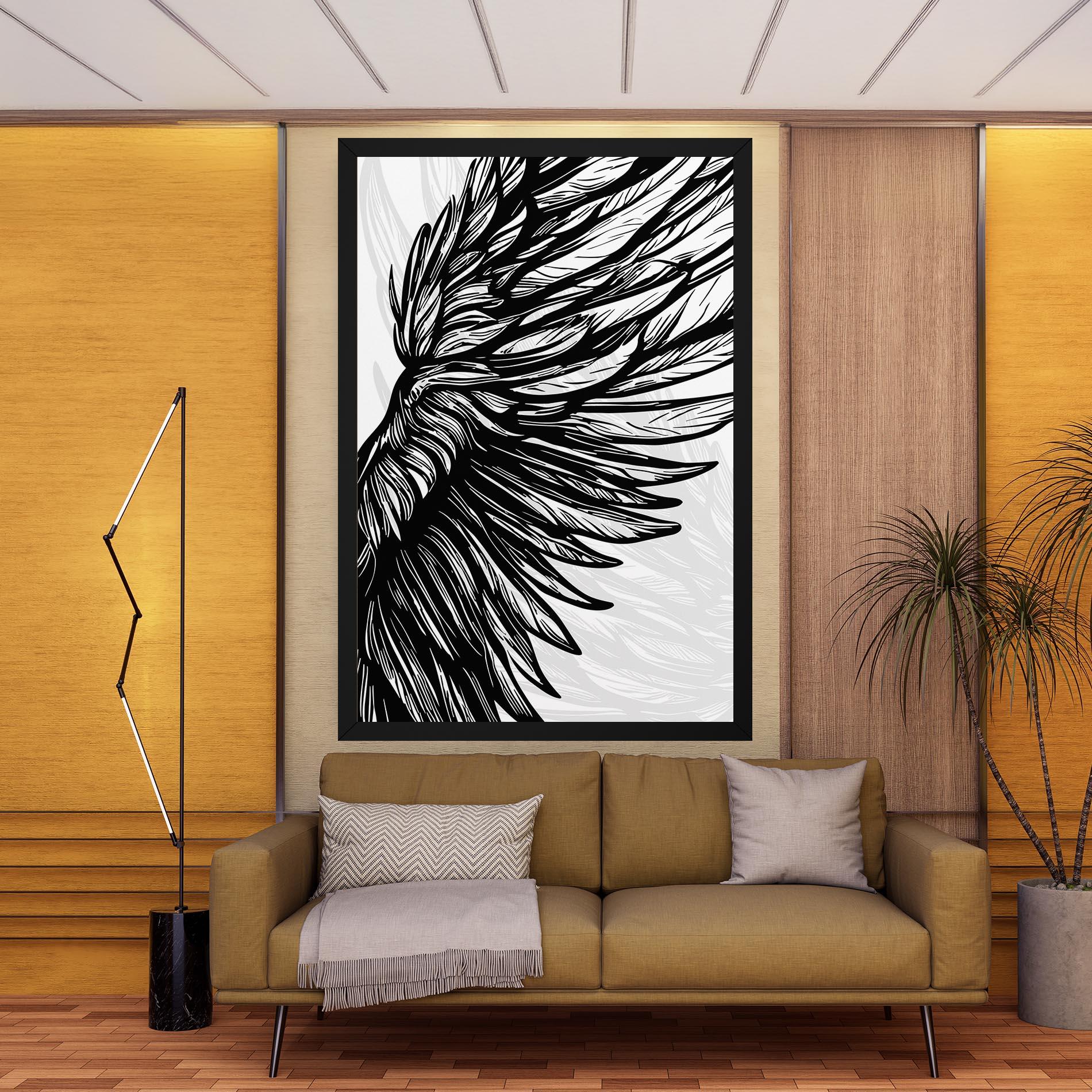 Картина на платно Wing Line mockup 9