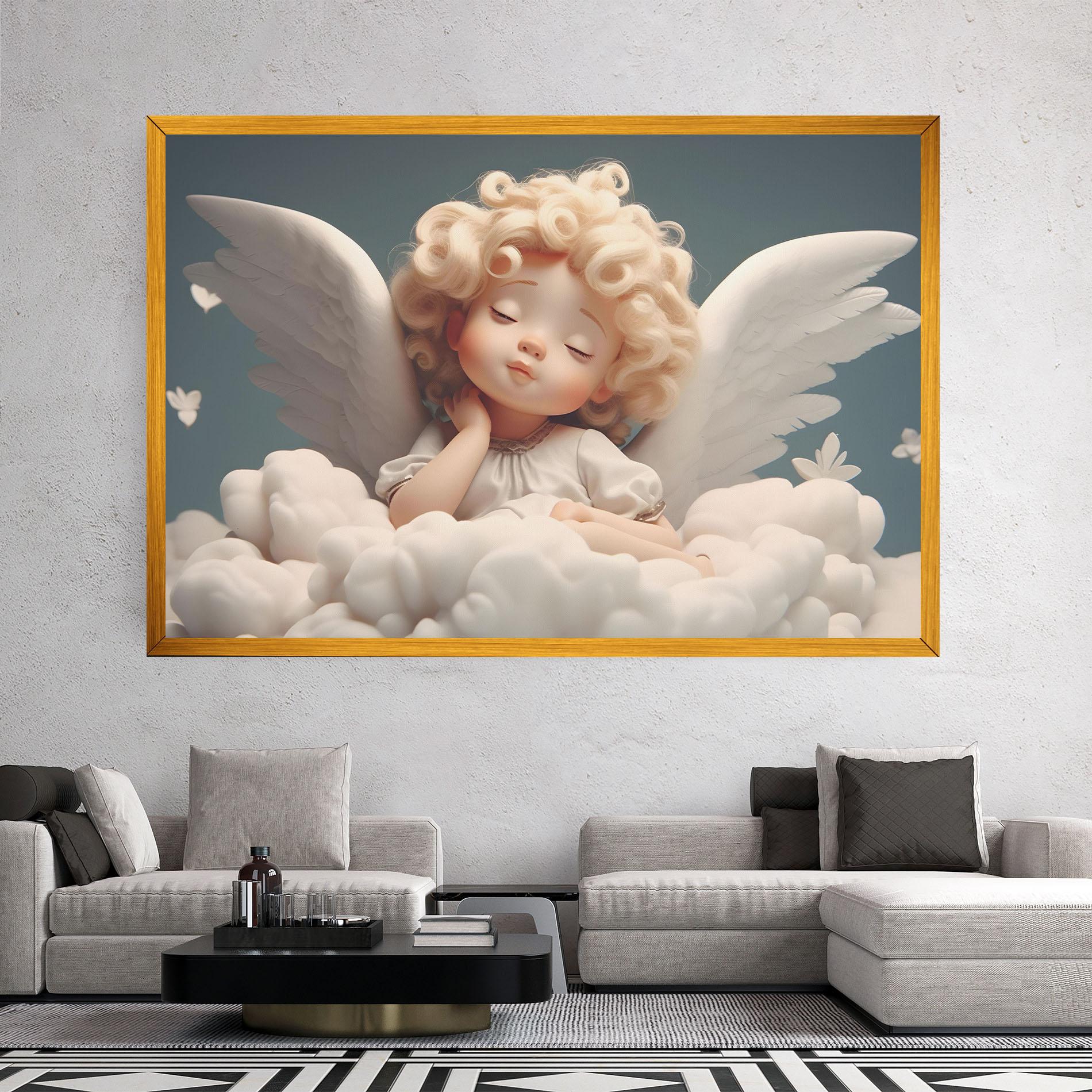 Картина на платно Statue Baby Angel mockup 2