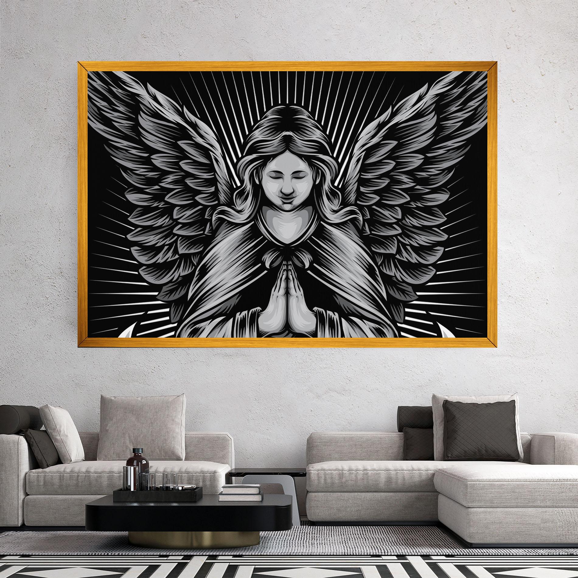 Картина на платно Wings Pray mockup 2