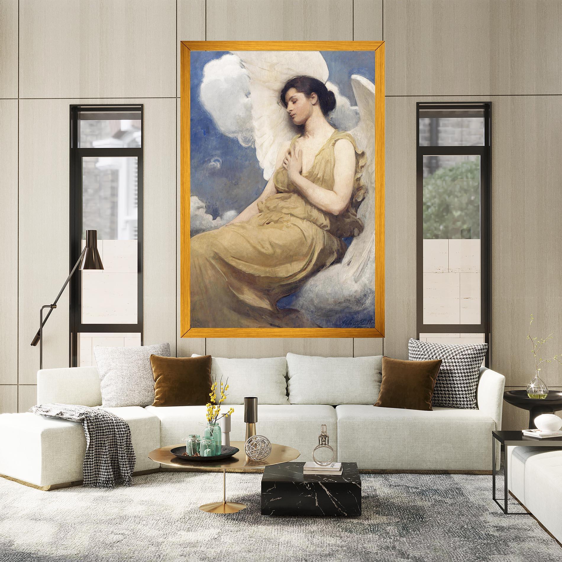 Картина на платно Angel Woman Painting mockup 2