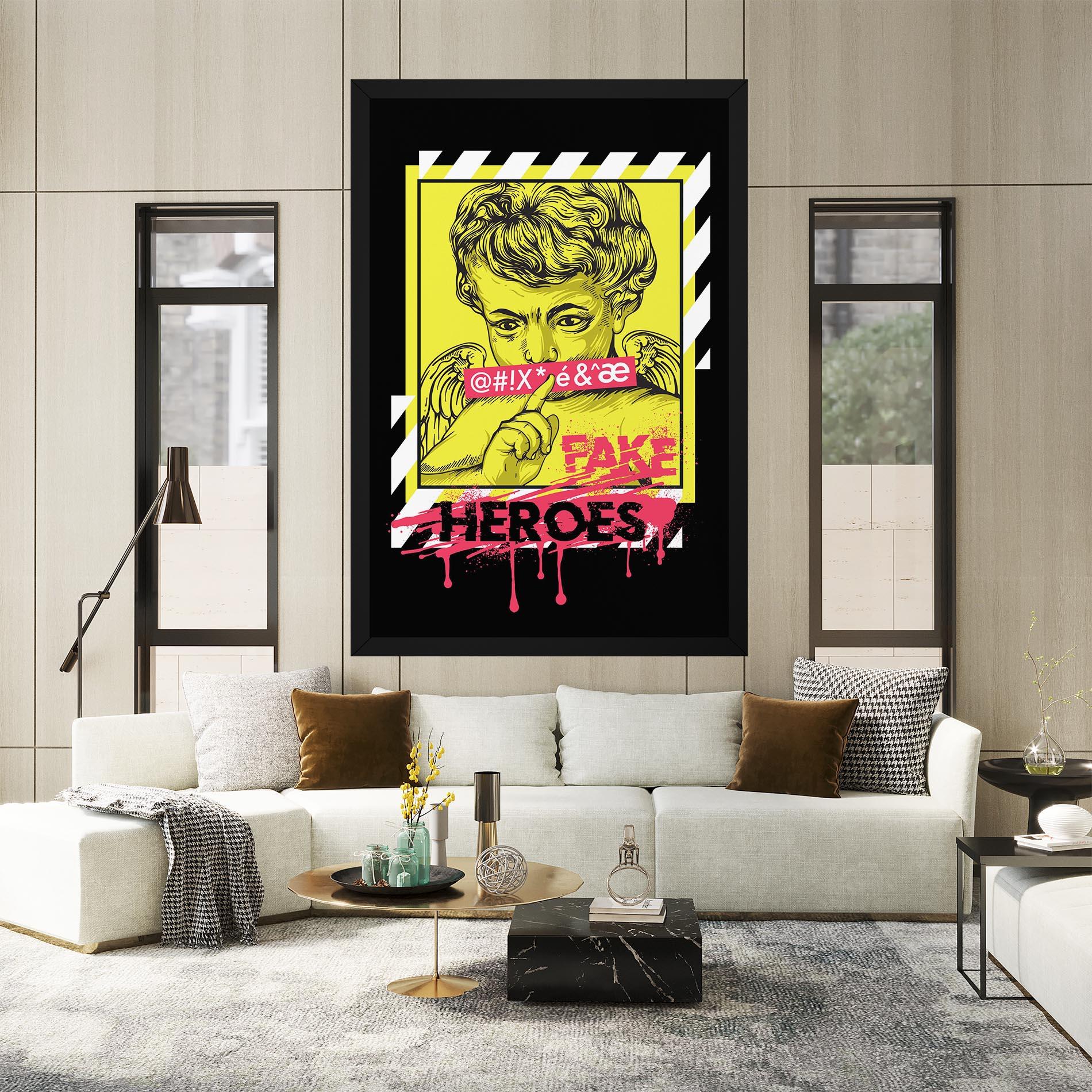 Картина на платно Fake Heroes mockup 2