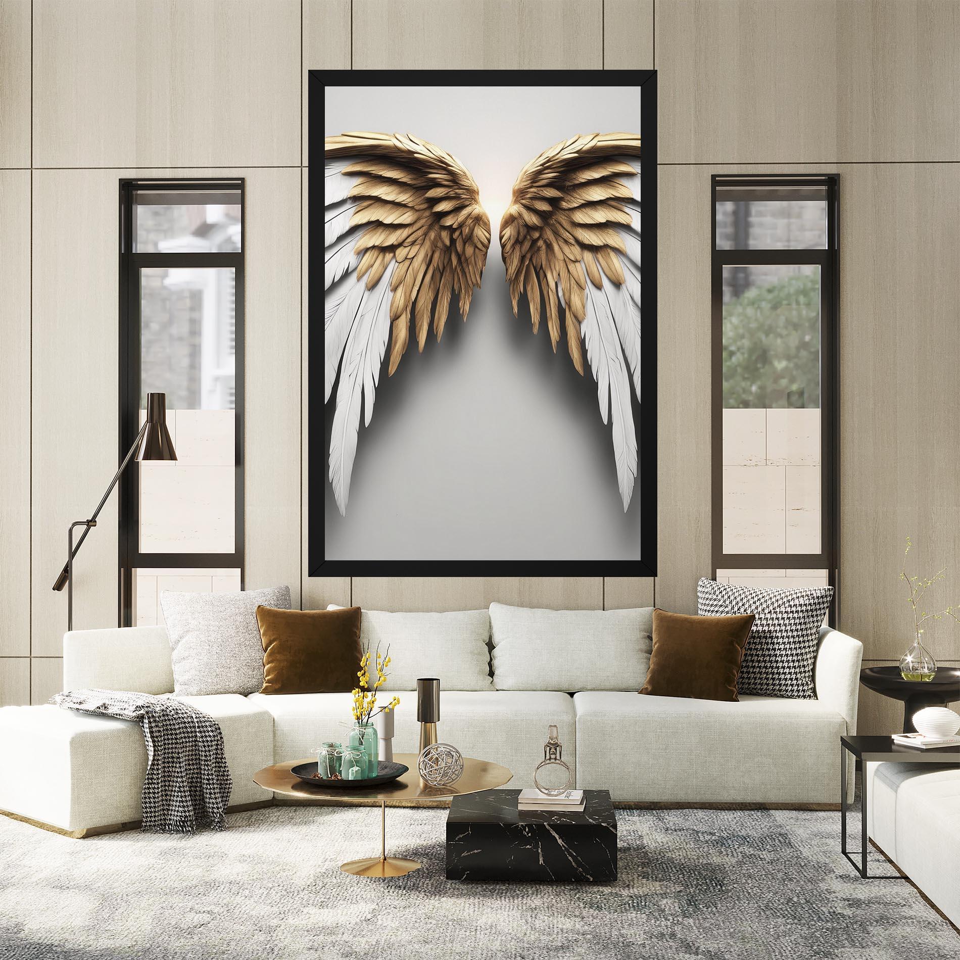 Картина на платно Realistic Angel Wings mockup 2