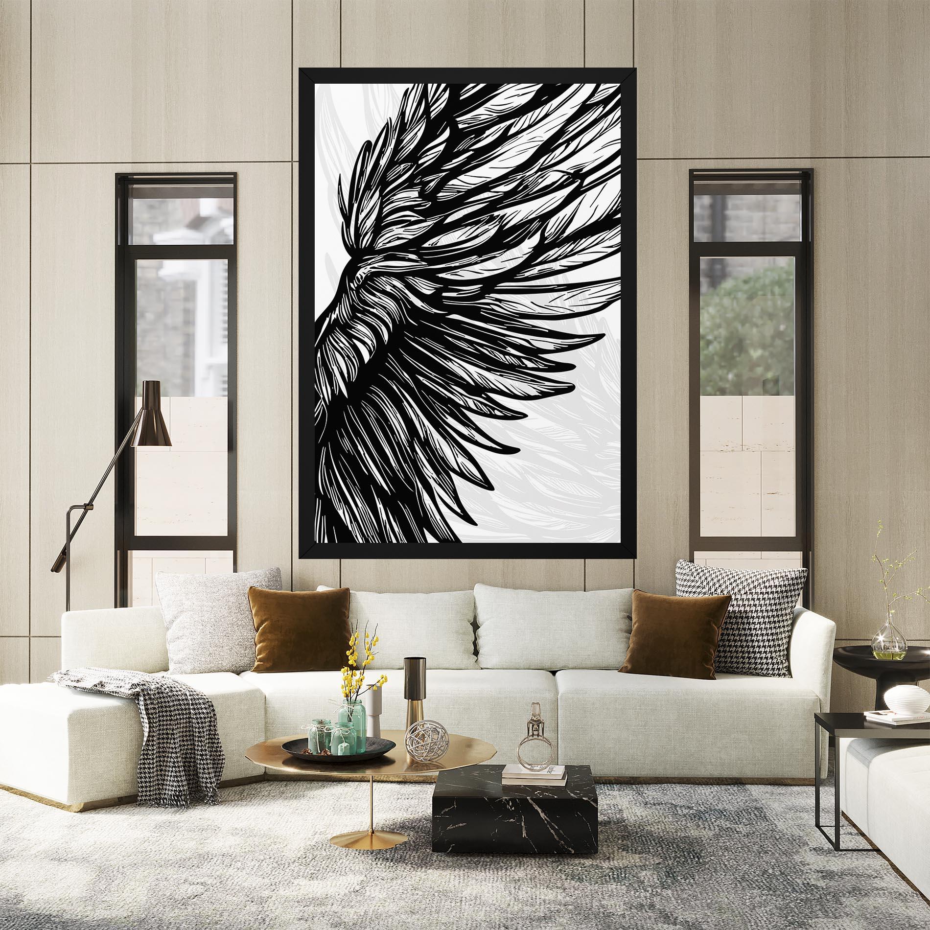 Картина на платно Wing Line mockup 2