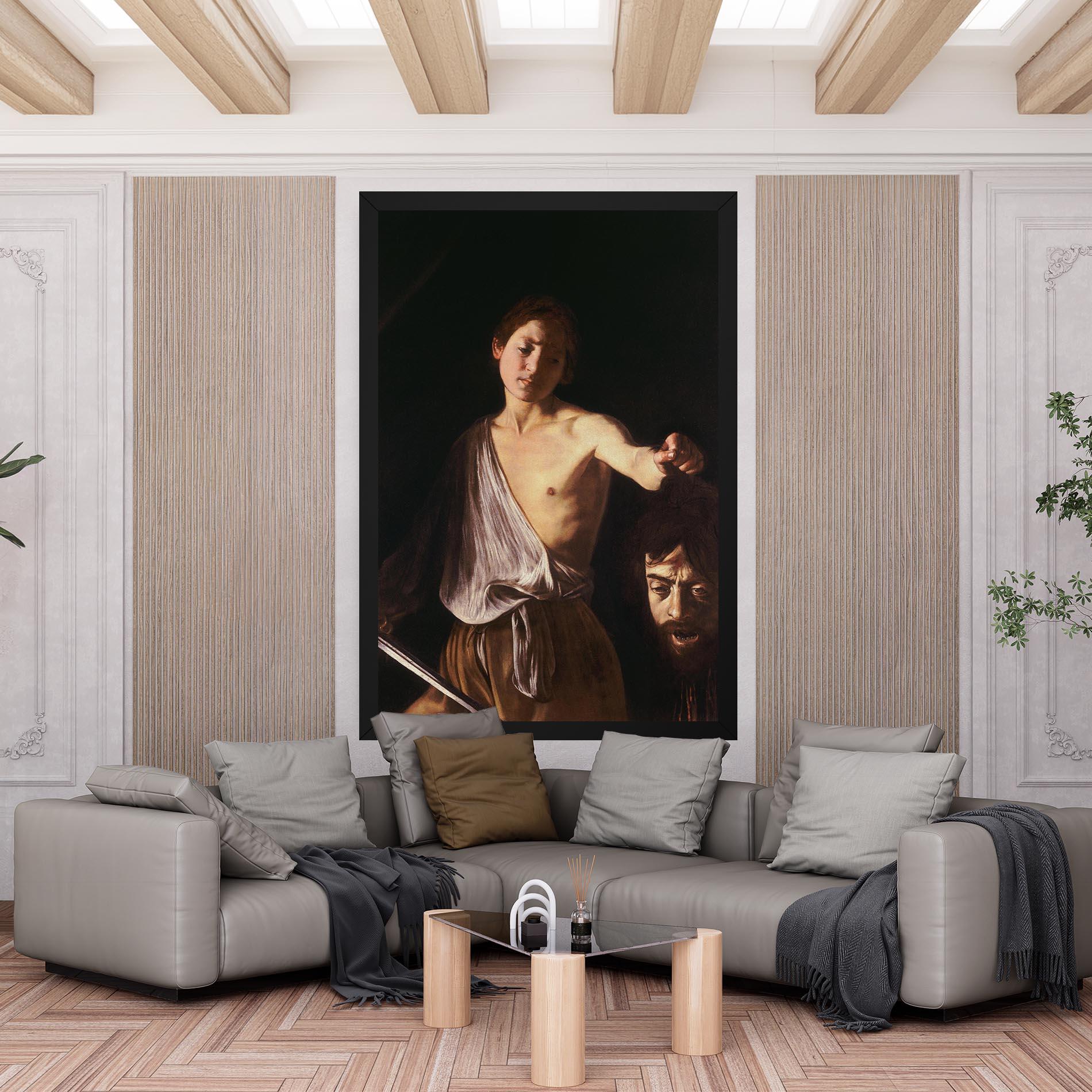 Картина на платно David With The Head Of Goliath mockup 6