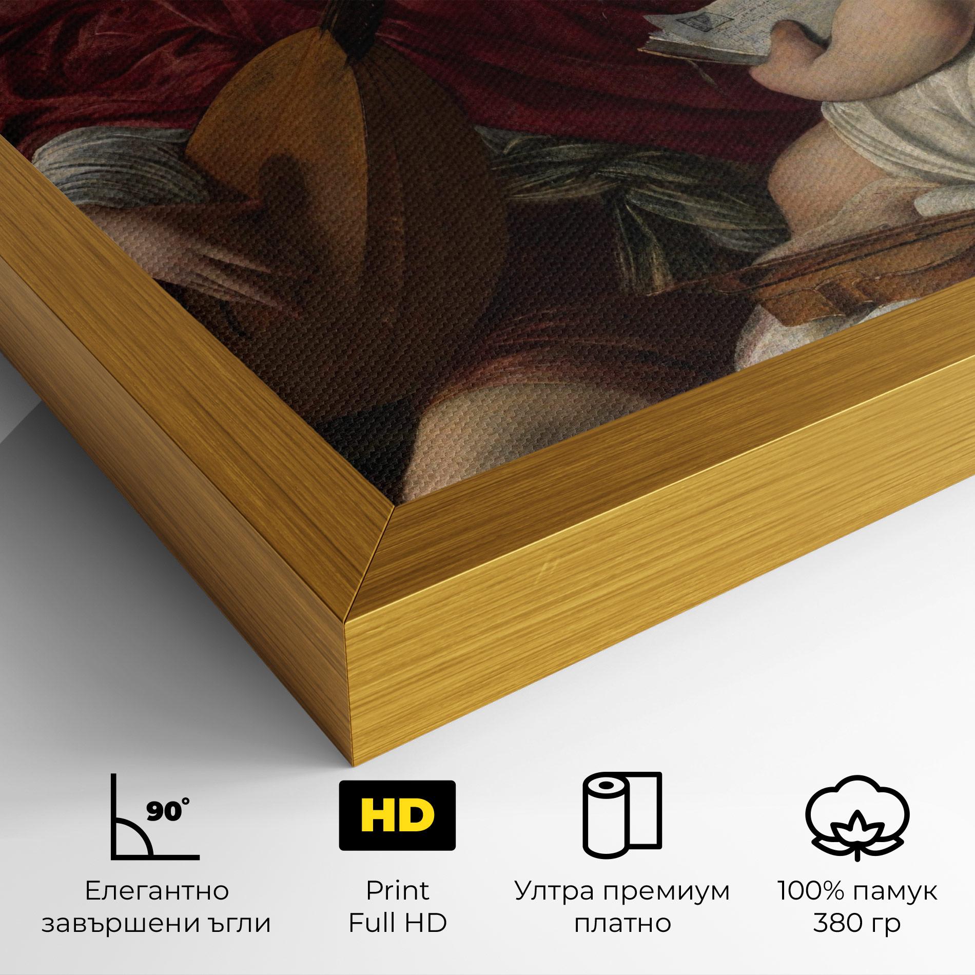 Картина на платно Caravaggio Musici mockup 4
