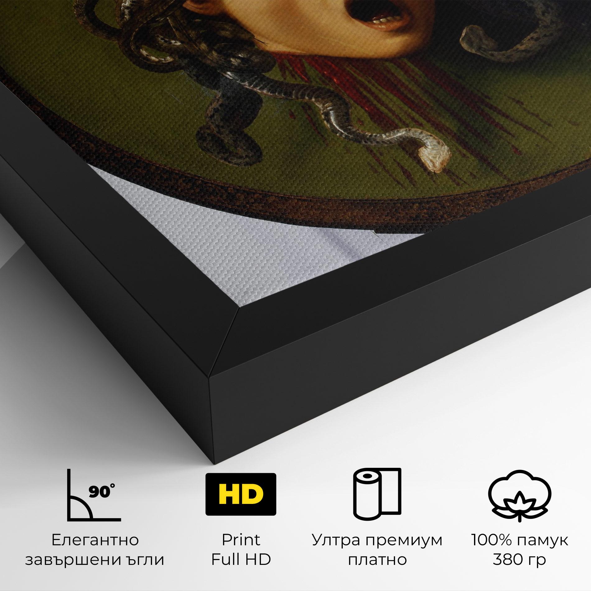 Картина на платно Caravaggio Medusa mockup 4