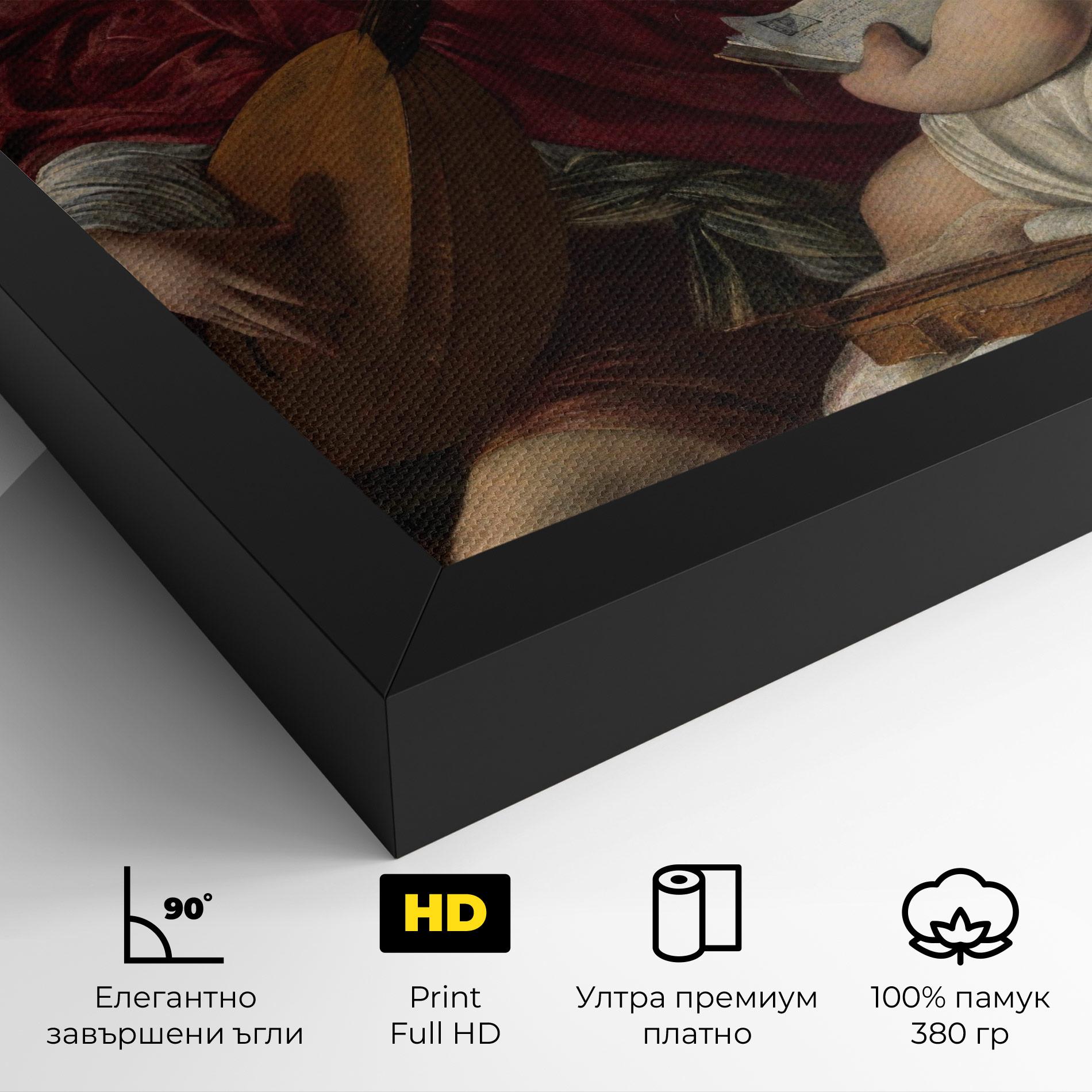 Картина на платно Caravaggio Musici mockup 4
