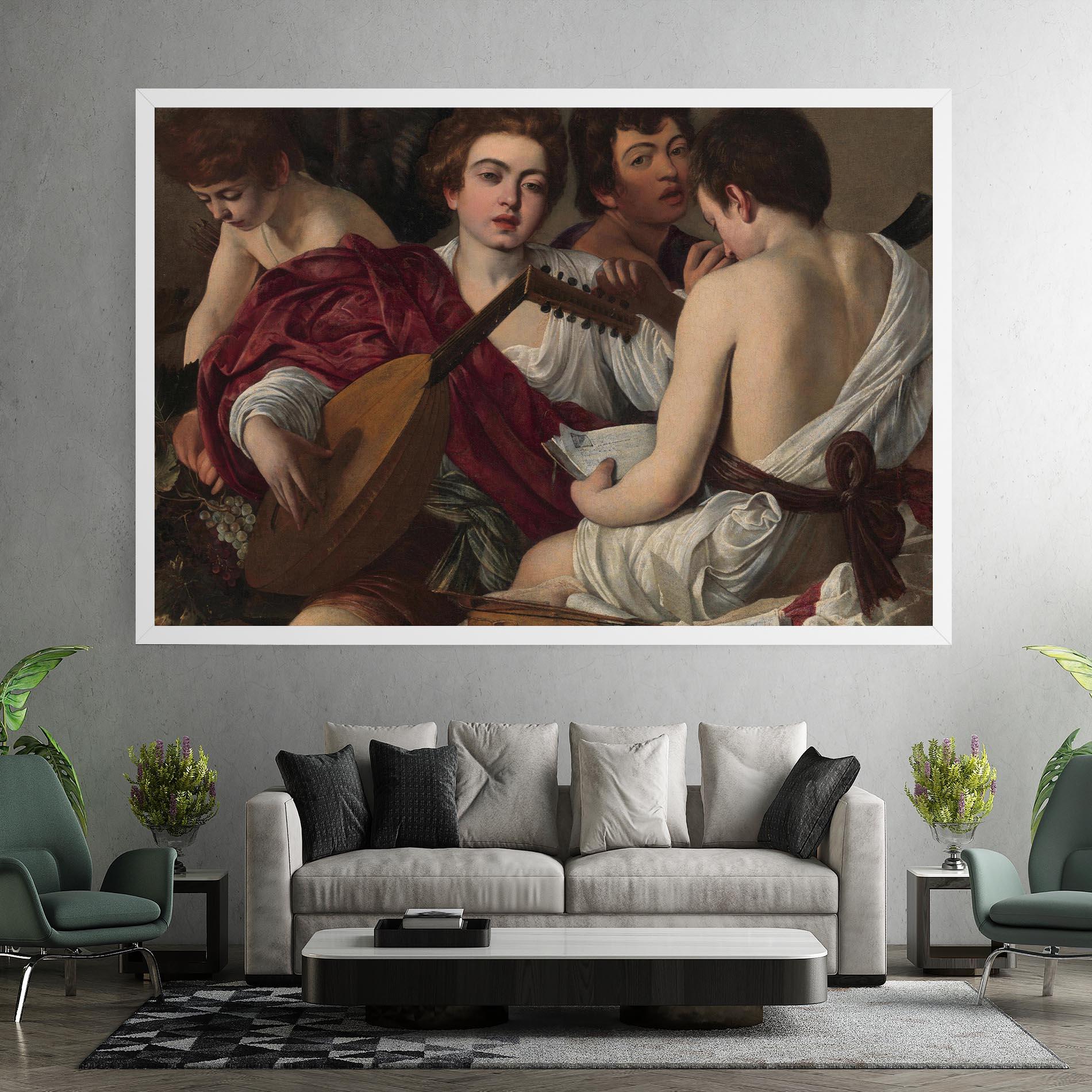 Картина на платно Caravaggio Musici mockup 7