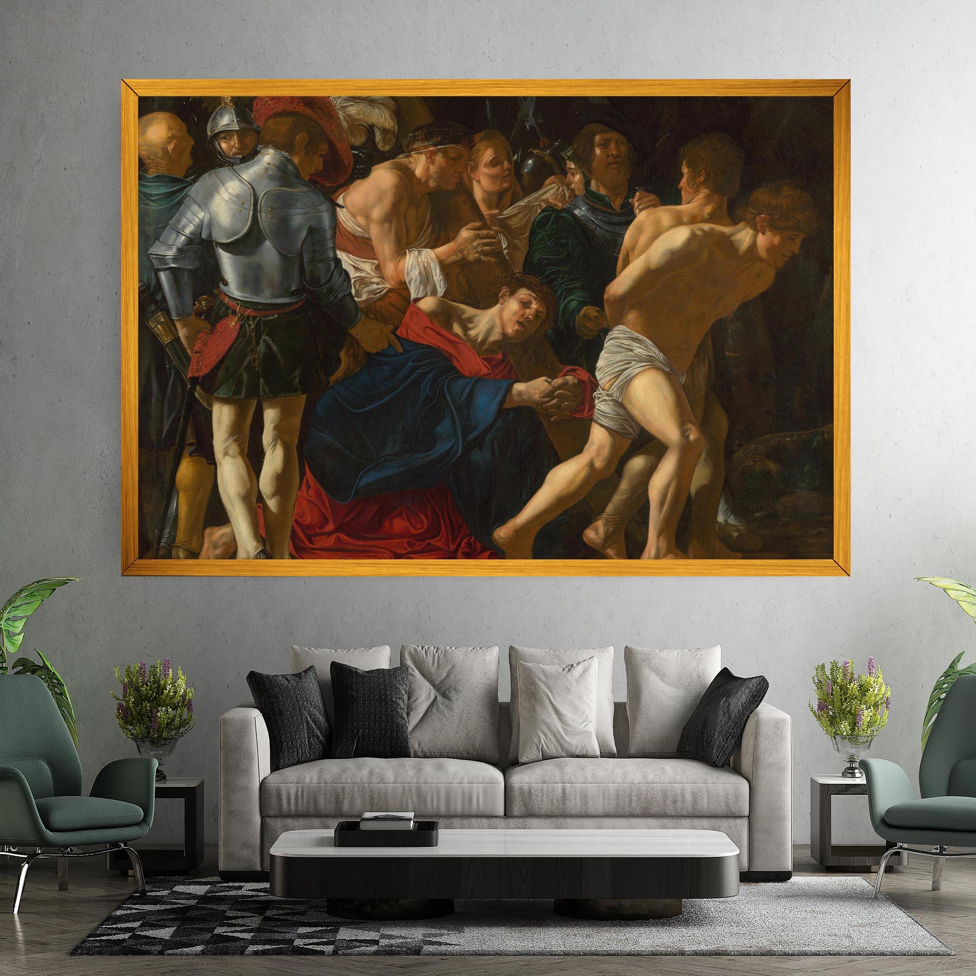 Картина на платно Fall Of Christ Calvary mockup 7