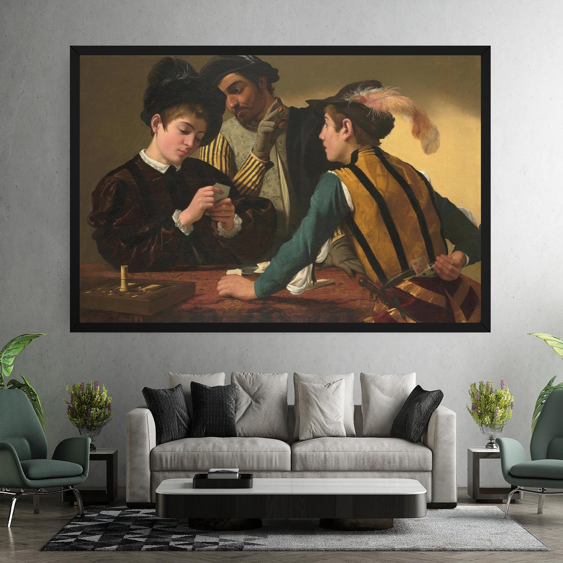 Caravaggio The Cardsharps mockup 7