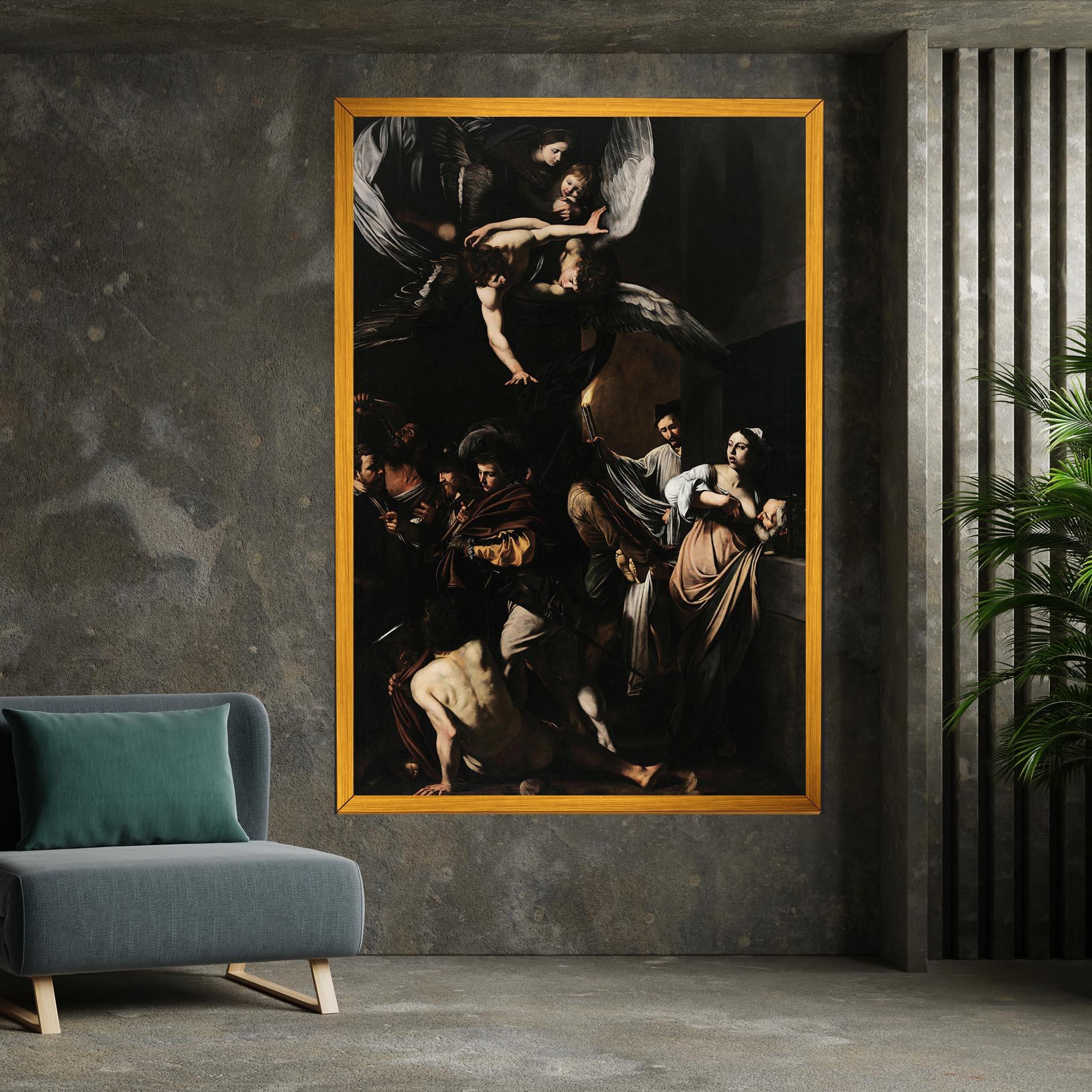 Картина на платно Sette Opere Di Misericordia mockup 7