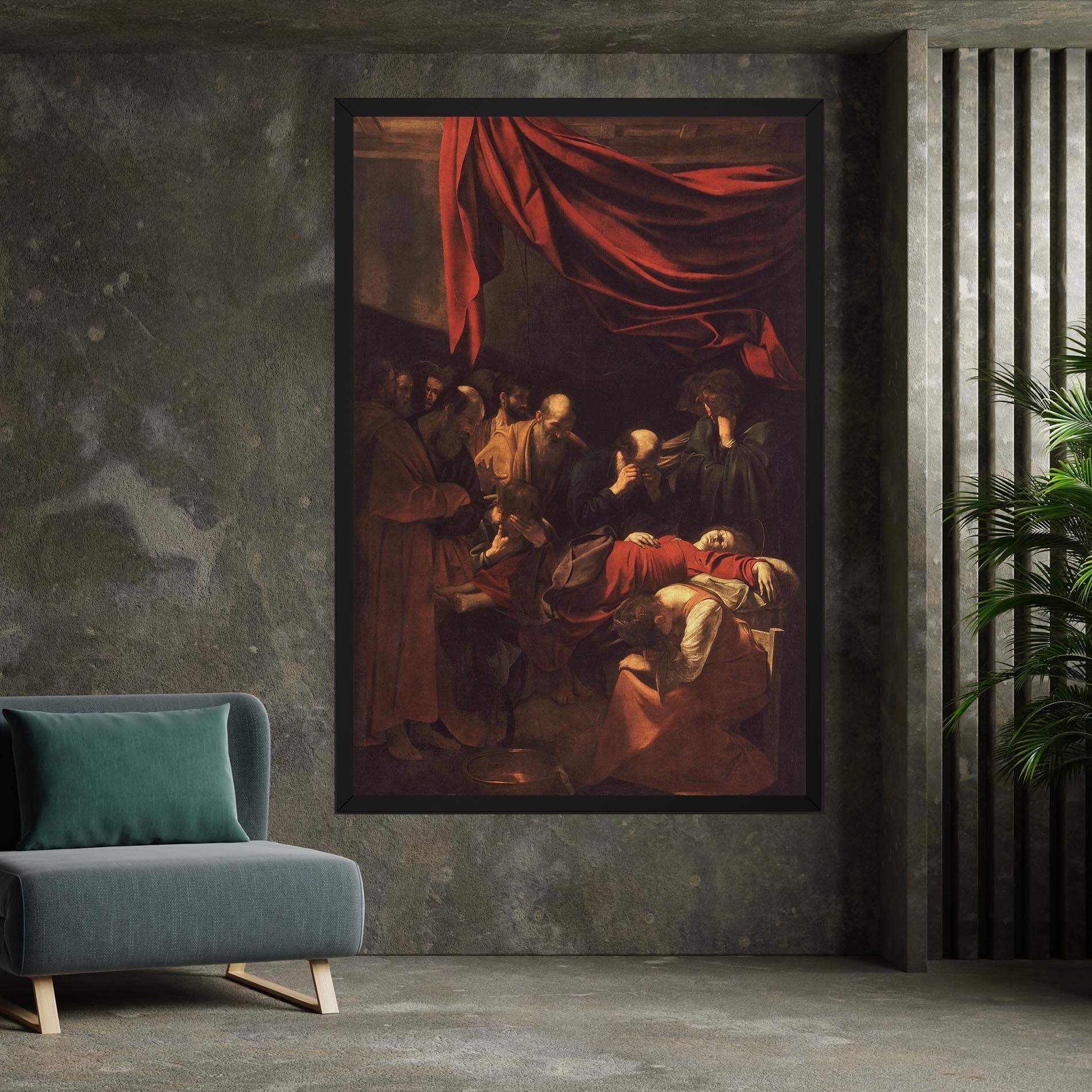 Картина на платно Death Of The Virgin mockup 7