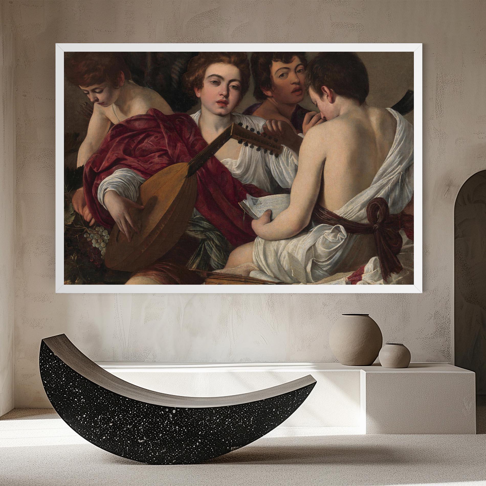 Картина на платно Caravaggio Musici mockup 8