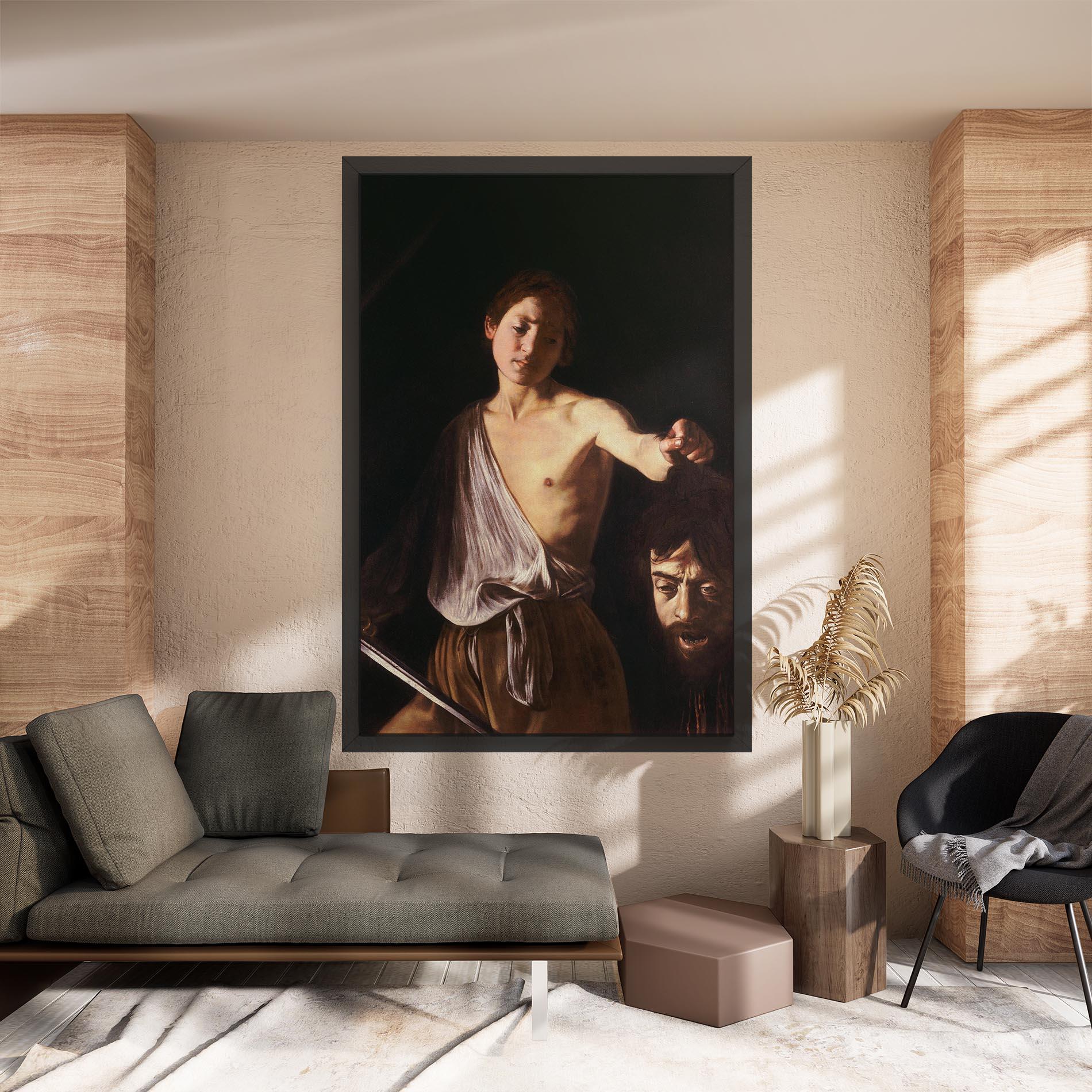 Картина на платно David With The Head Of Goliath mockup 8