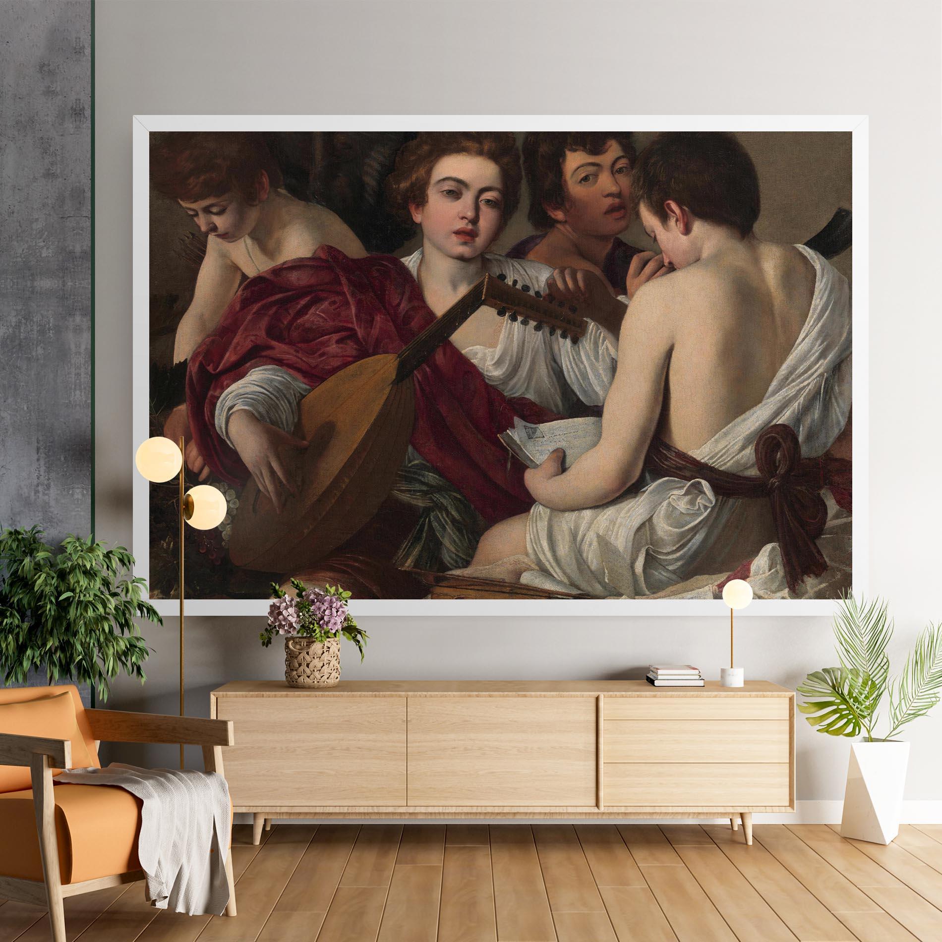 Картина на платно Caravaggio Musici mockup 9