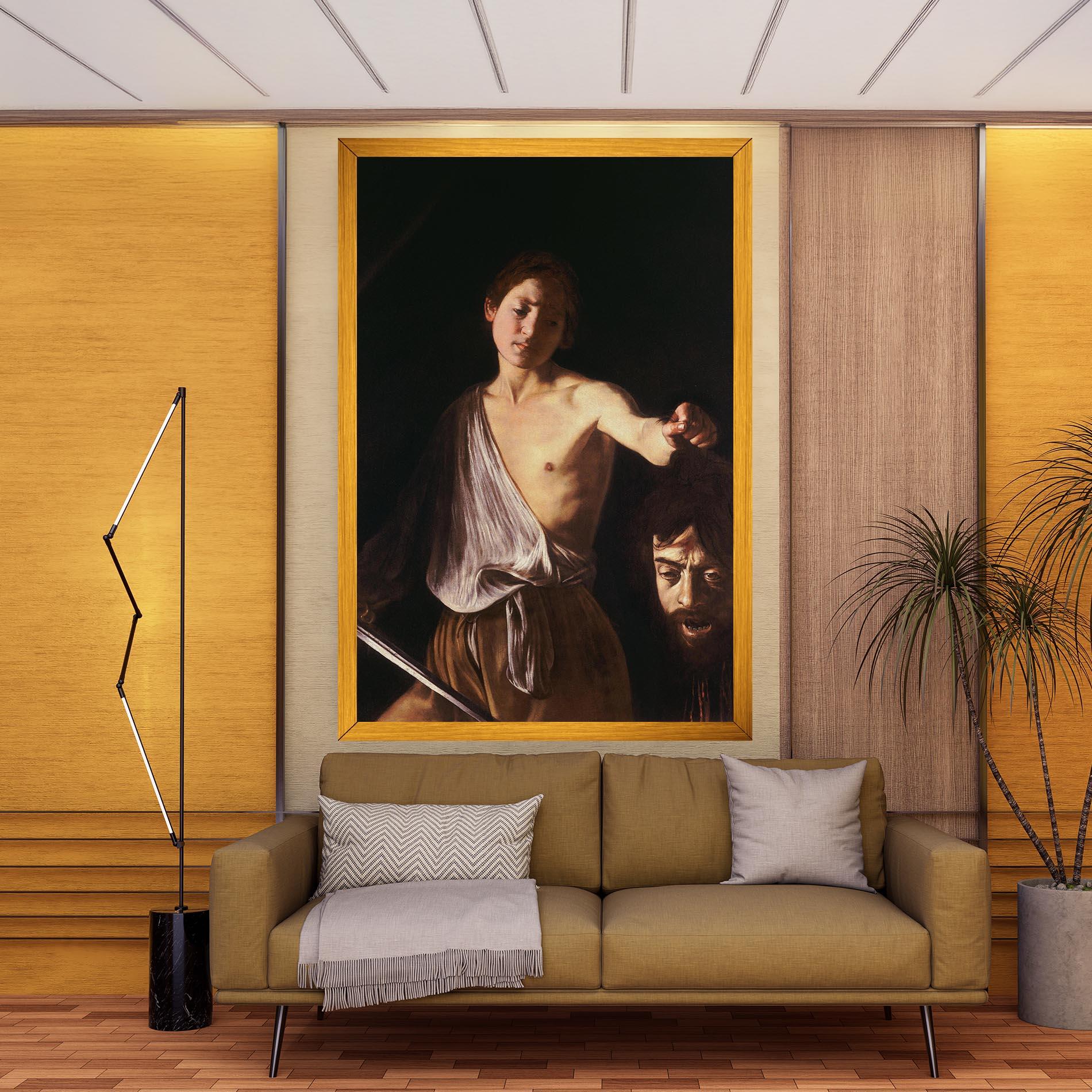 Картина на платно David With The Head Of Goliath mockup 9