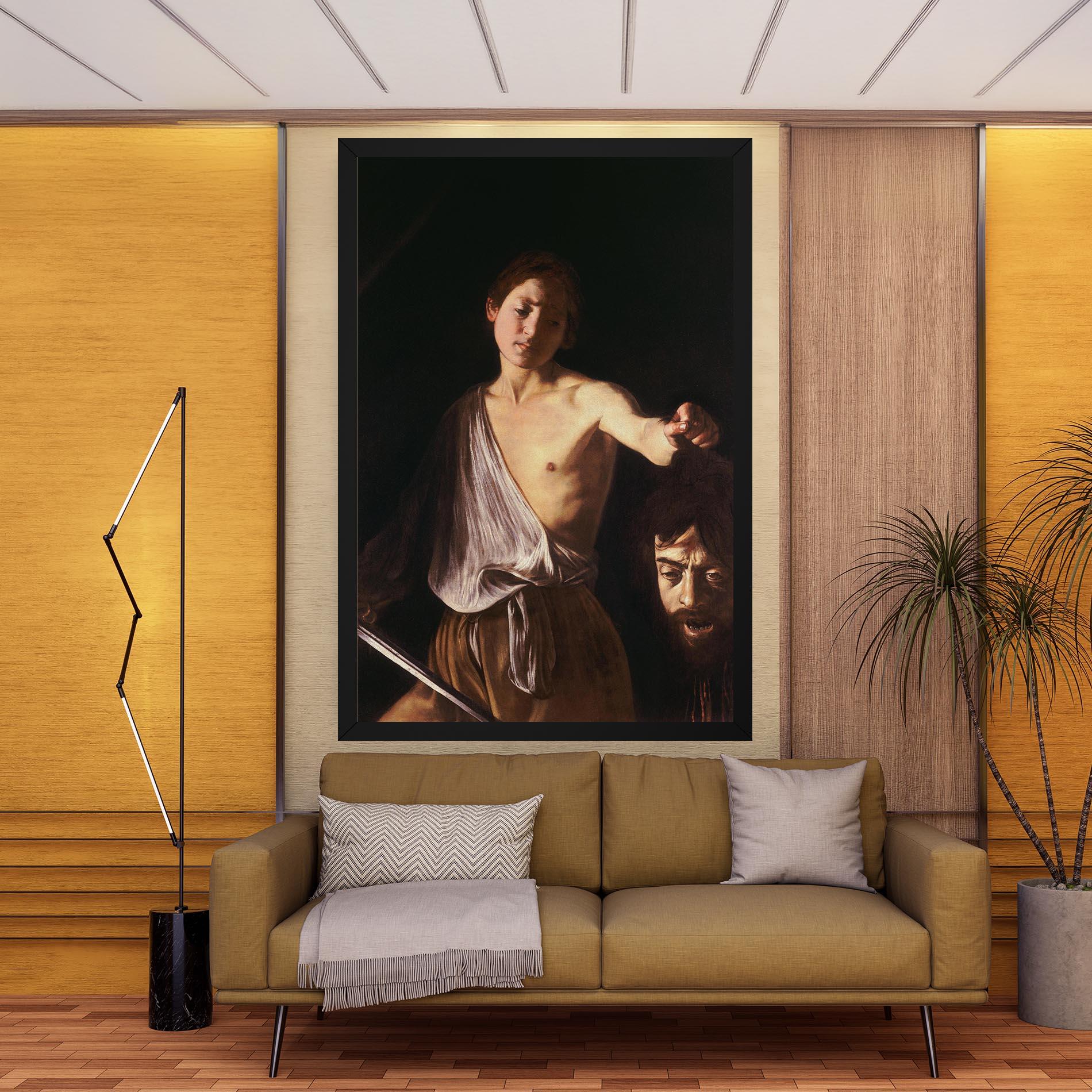Картина на платно David With The Head Of Goliath mockup 9