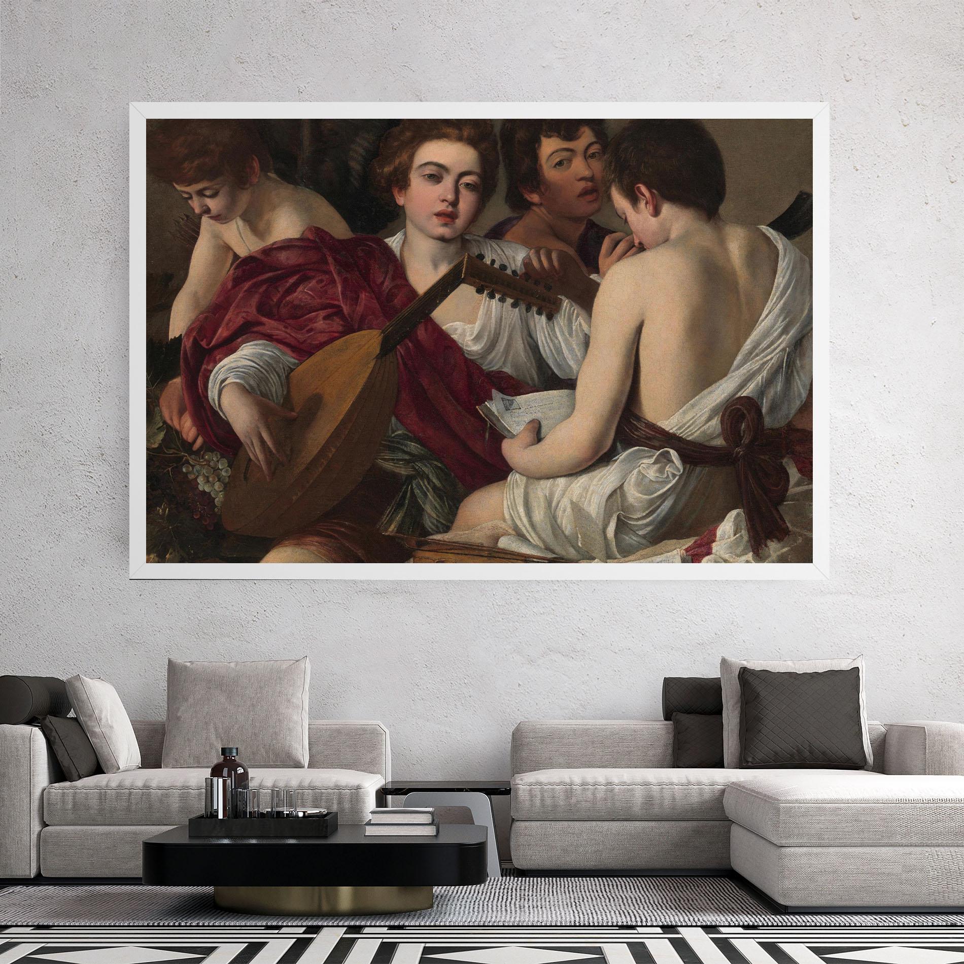 Картина на платно Caravaggio Musici mockup 2