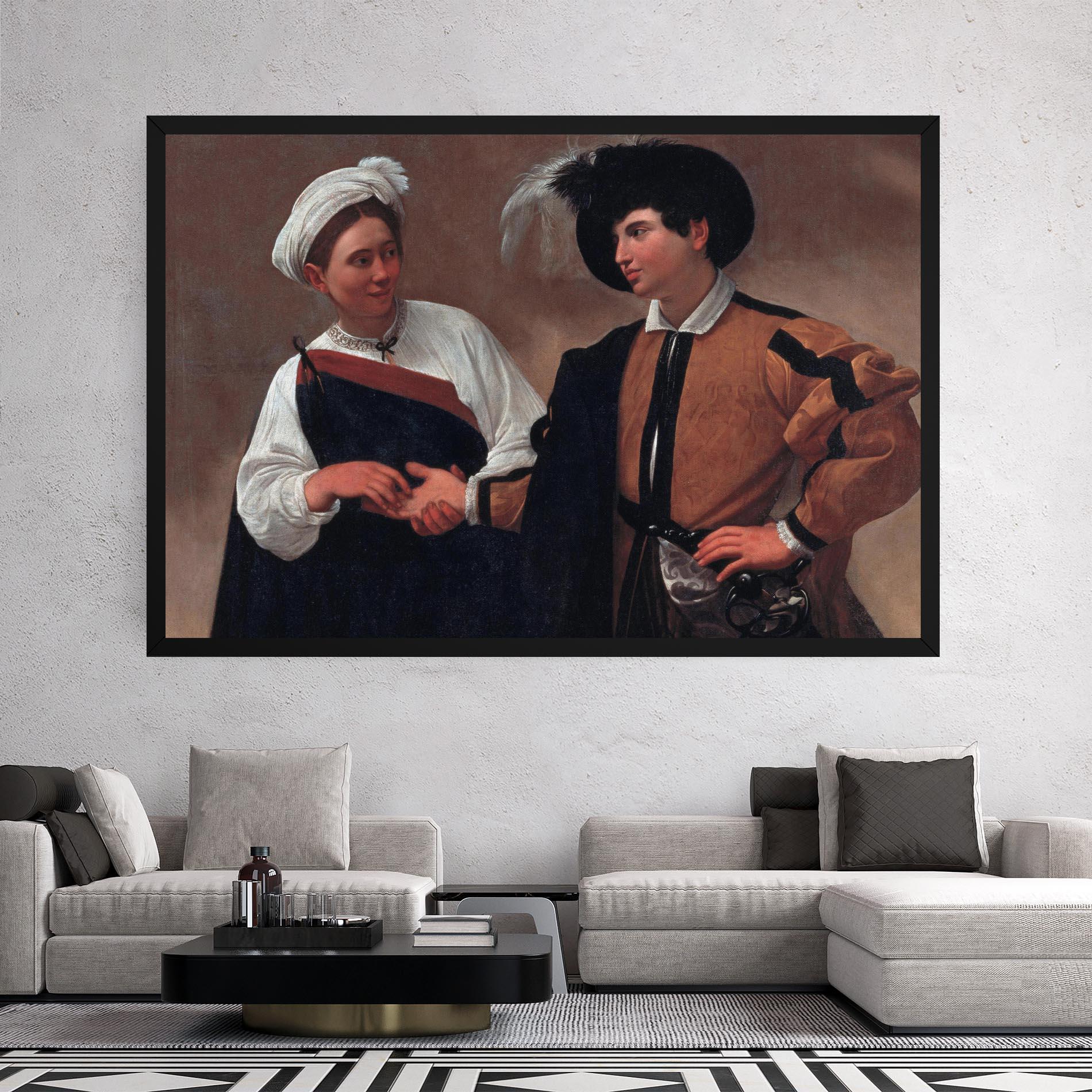 Картина на платно Caravaggio Good Luck mockup 2
