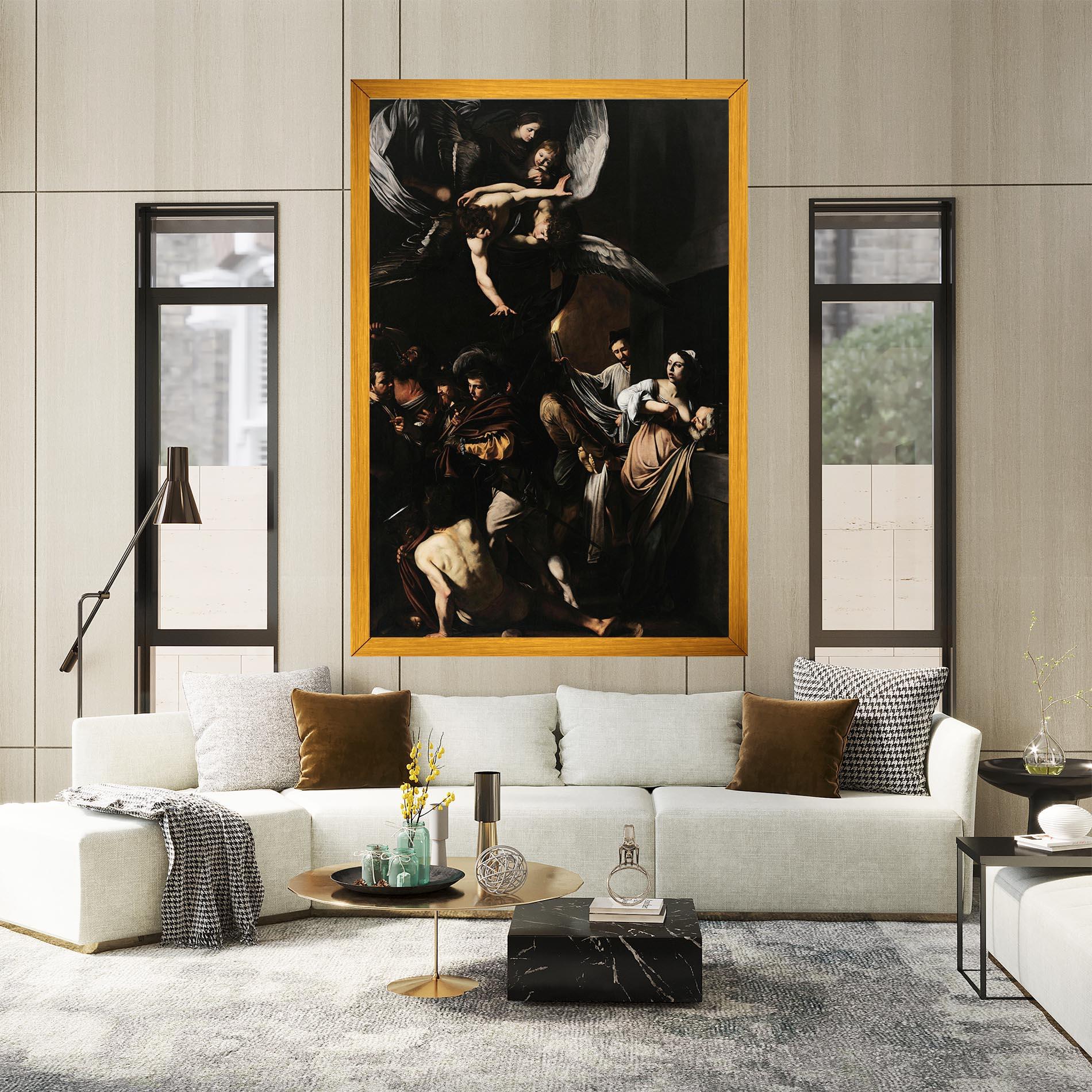 Картина на платно Sette Opere Di Misericordia mockup 2