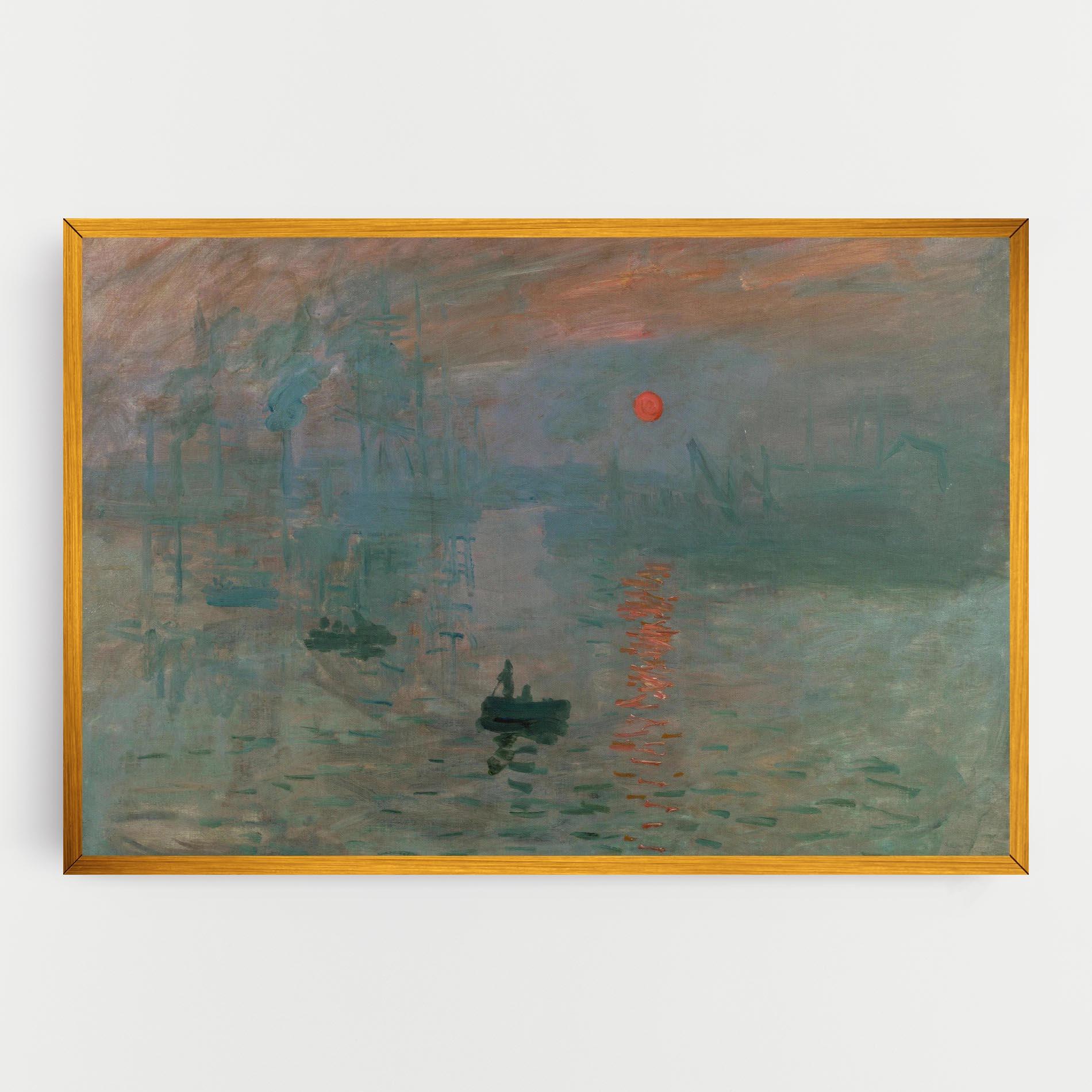 Картина на платно Monet Sunrise mockup 0
