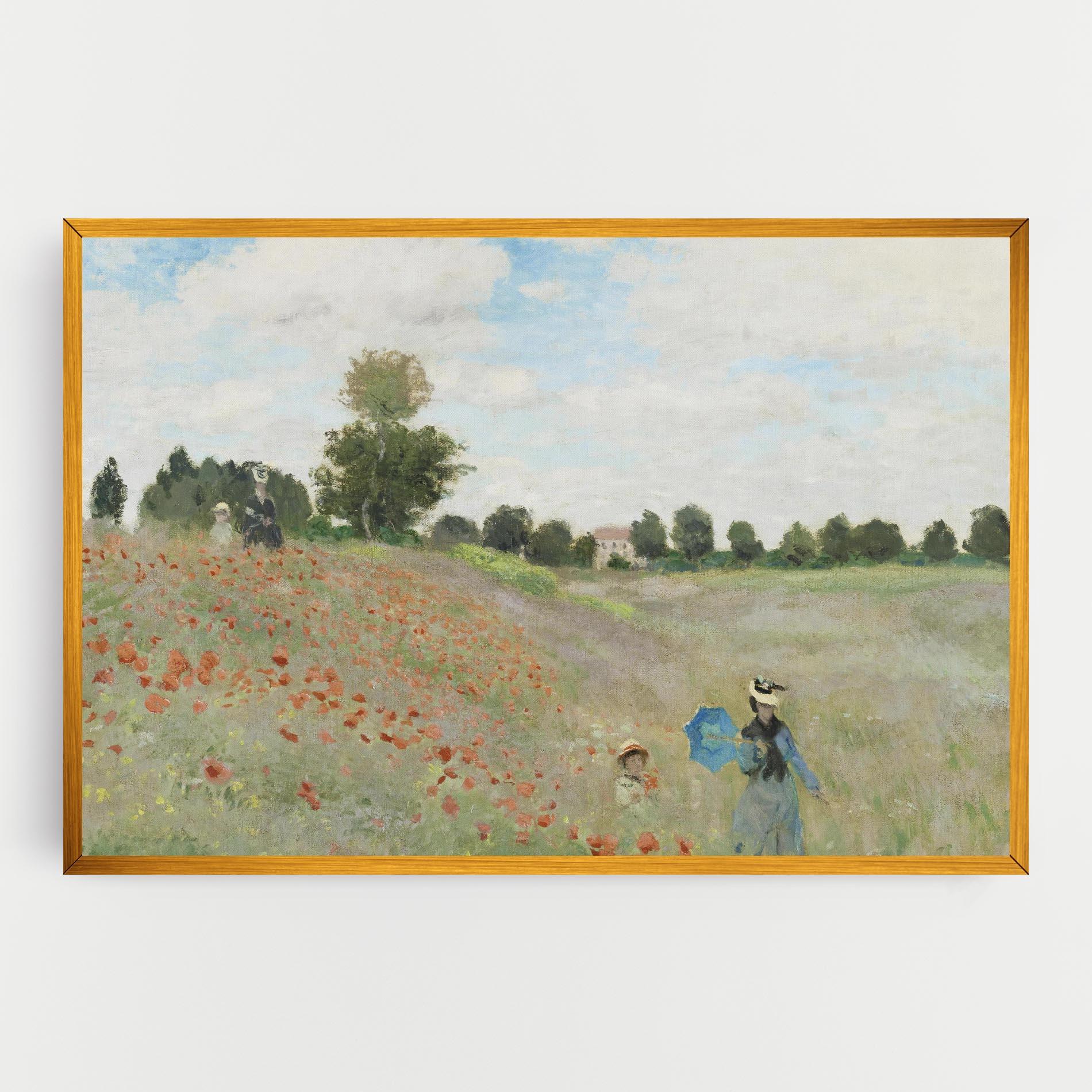 Картина на платно Poppy Field Near Argenteuil mockup 0