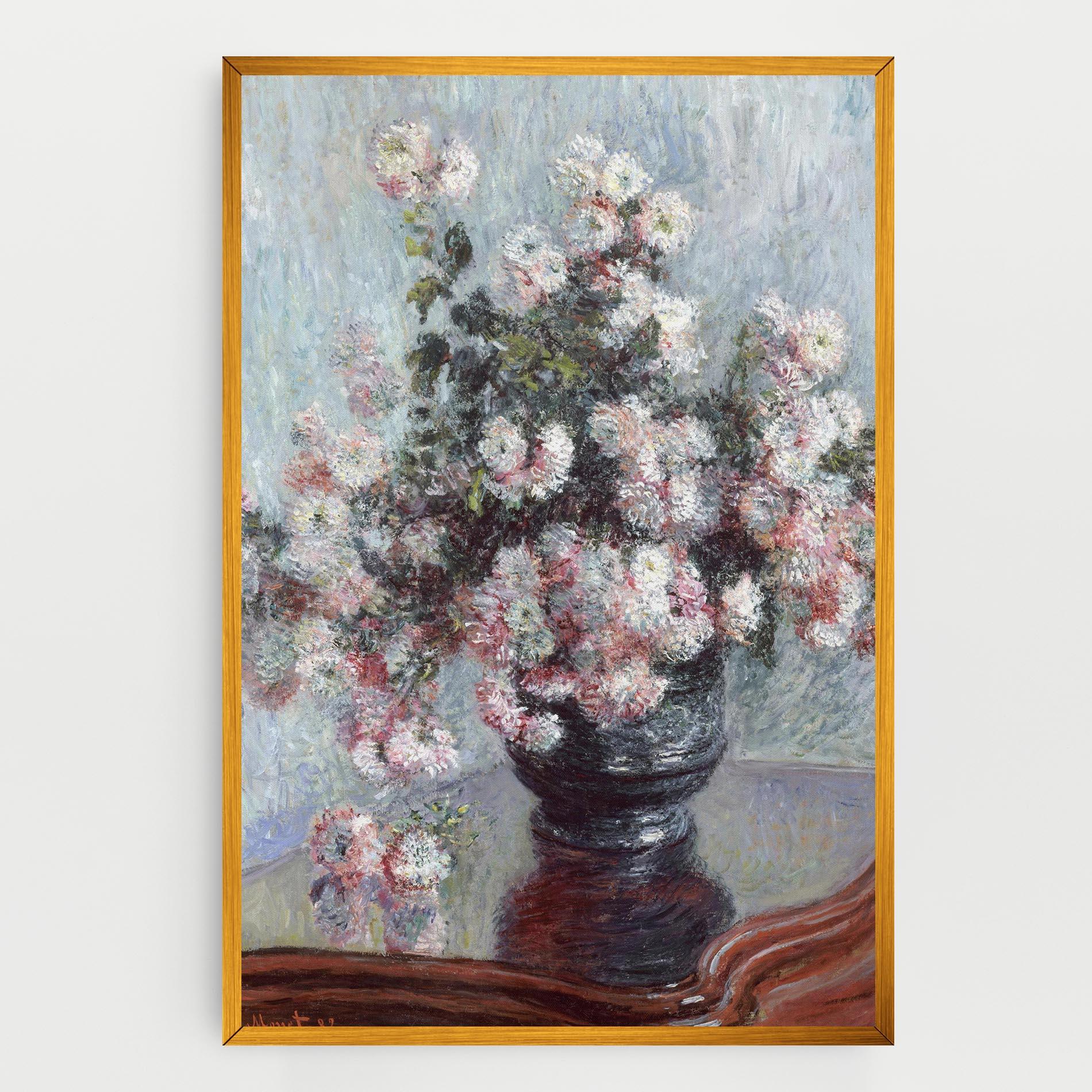 Картина на платно Chrysanthemums mockup 0