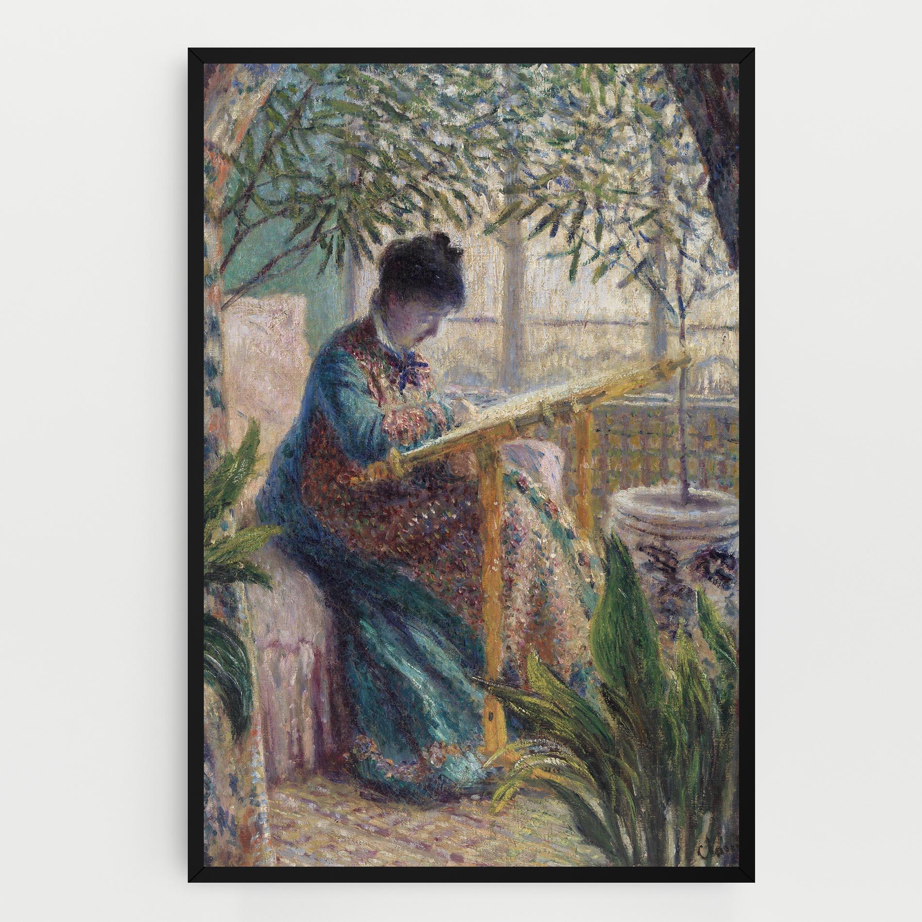 Картина на платно Monet Embroidering mockup 0