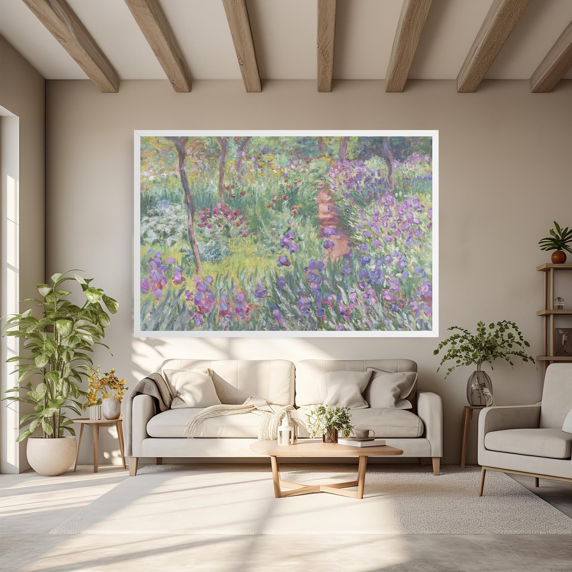 Картина на платно Garden In Giverny Monet mockup 6