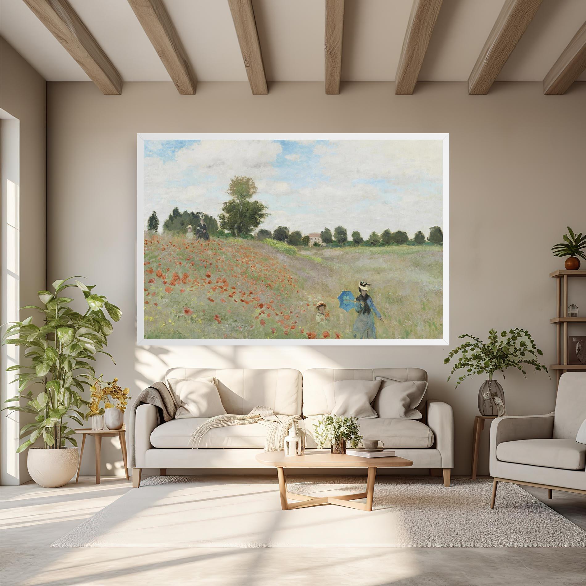Картина на платно Poppy Field Near Argenteuil mockup 6