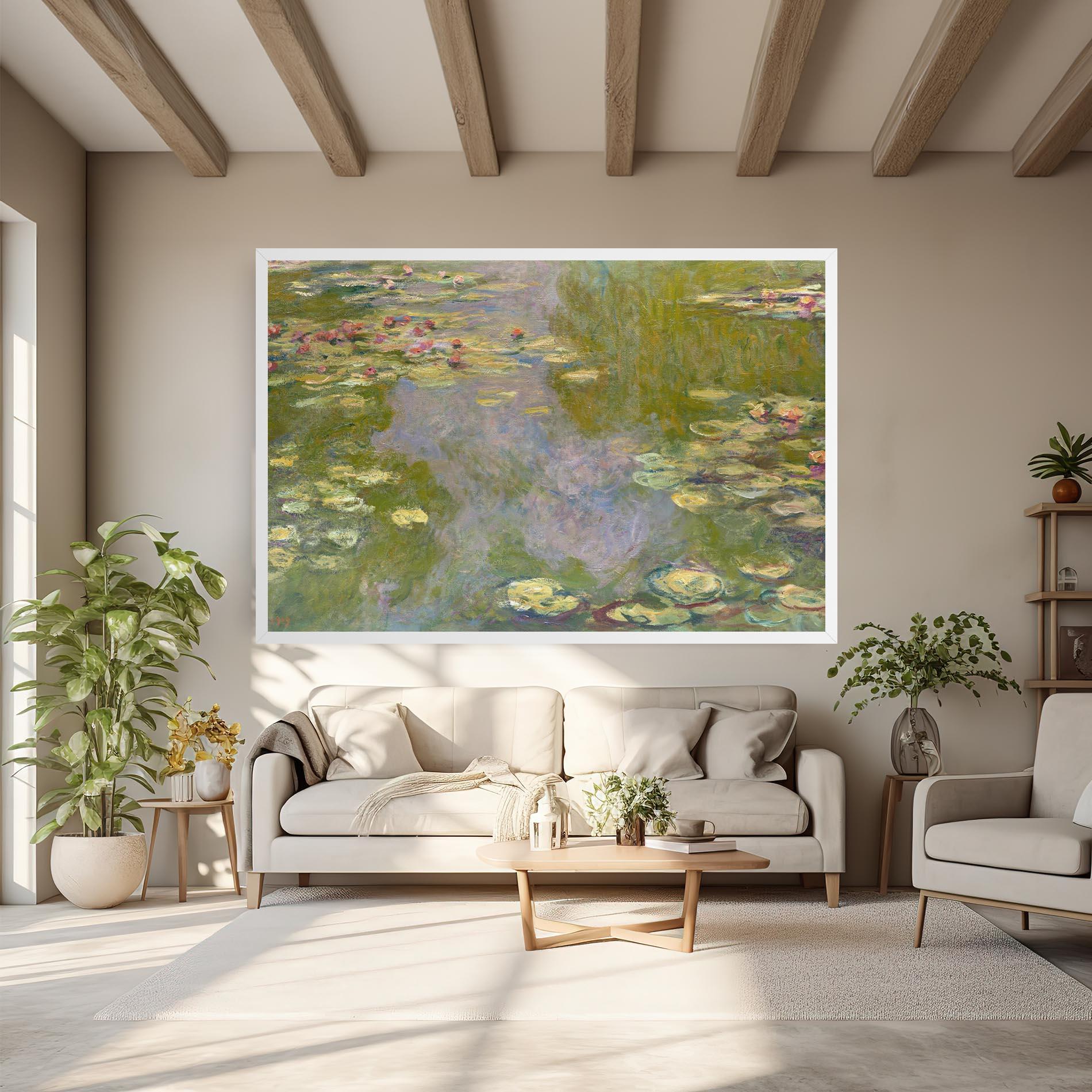 Картина на платно Water Lilies Monet mockup 6