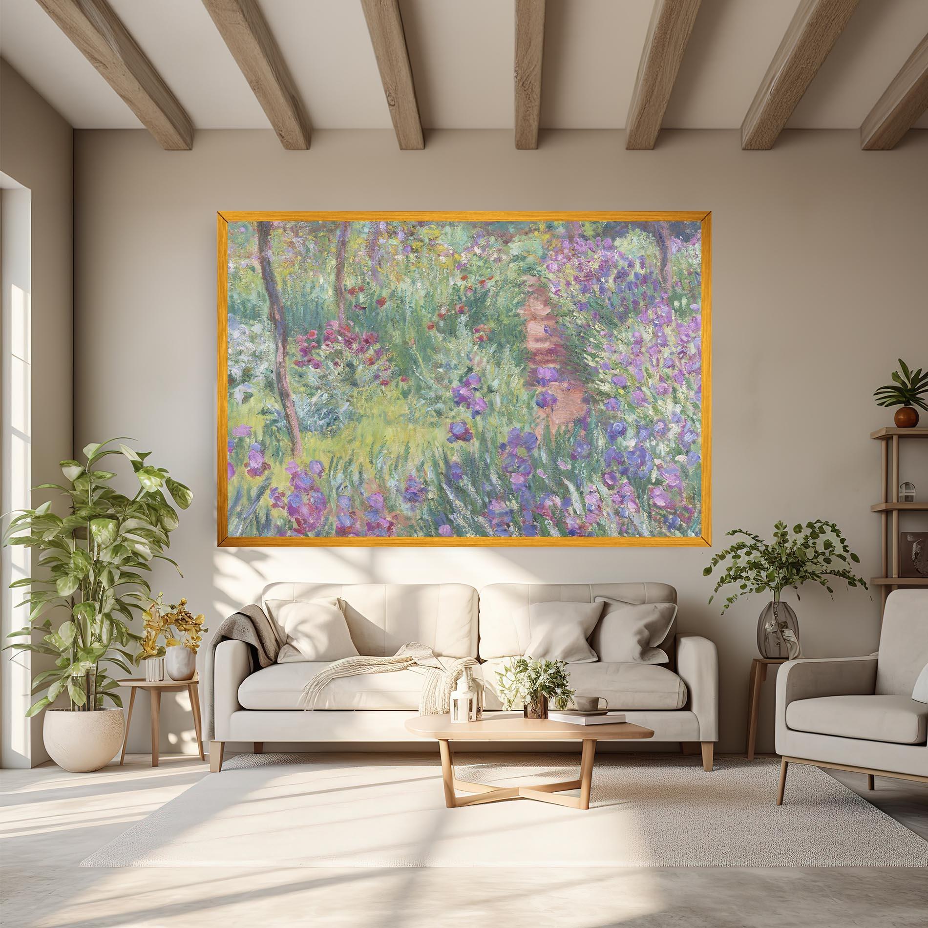 Картина на платно Garden In Giverny mockup 6