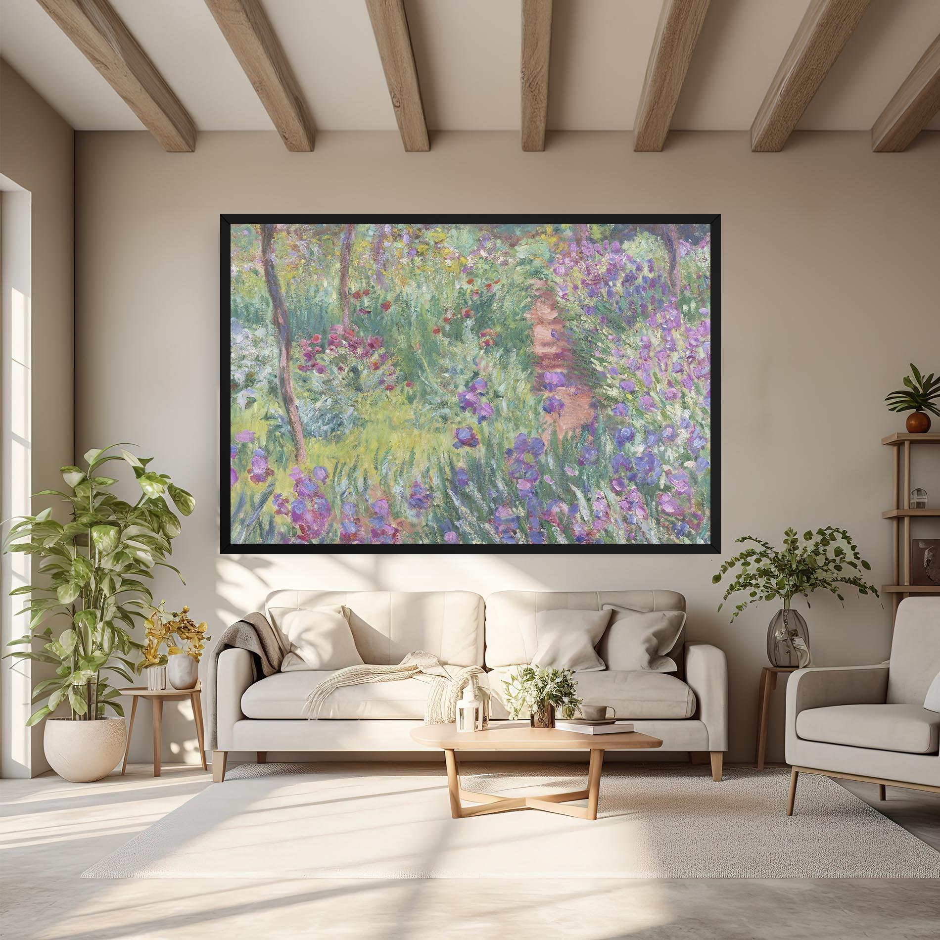 Картина на платно Garden In Giverny mockup 6