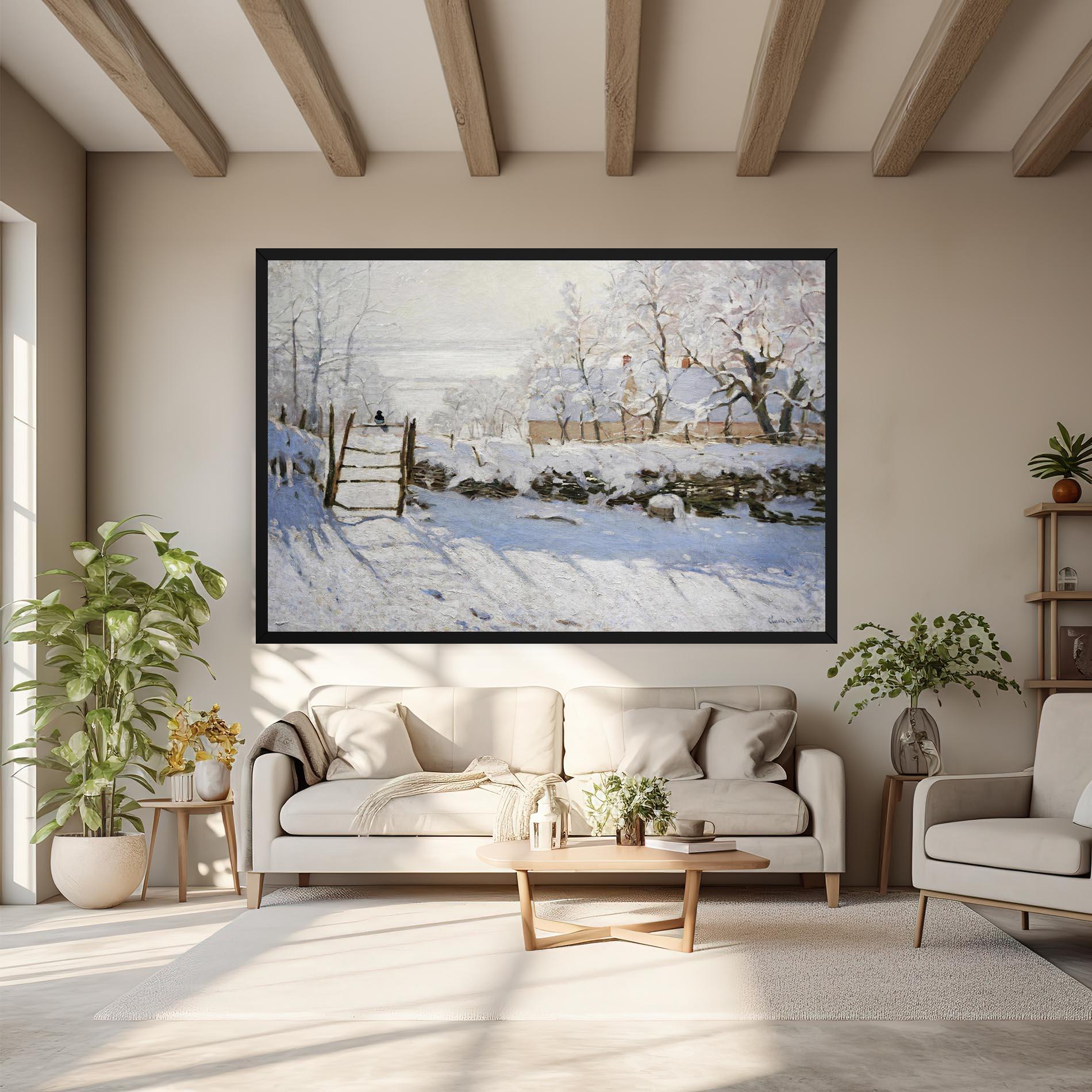 Картина на платно The Magpie mockup 6