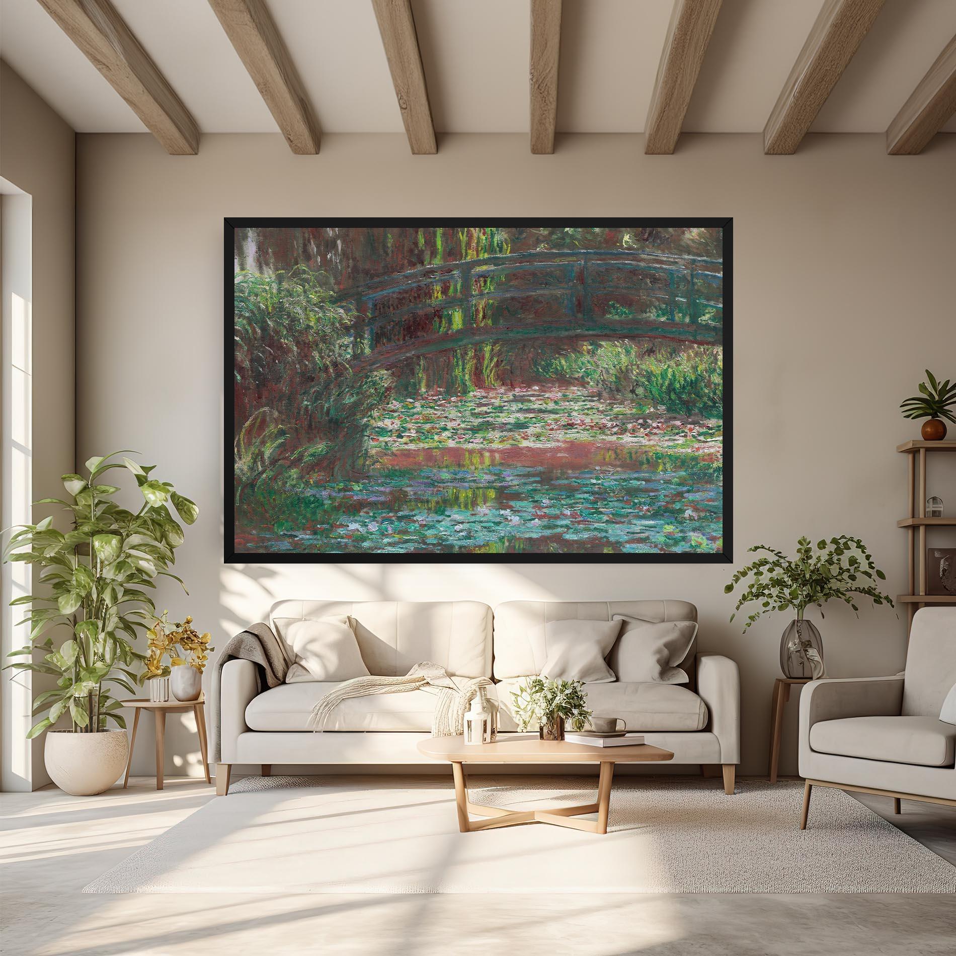 Картина на платно Water Lily Pond mockup 6