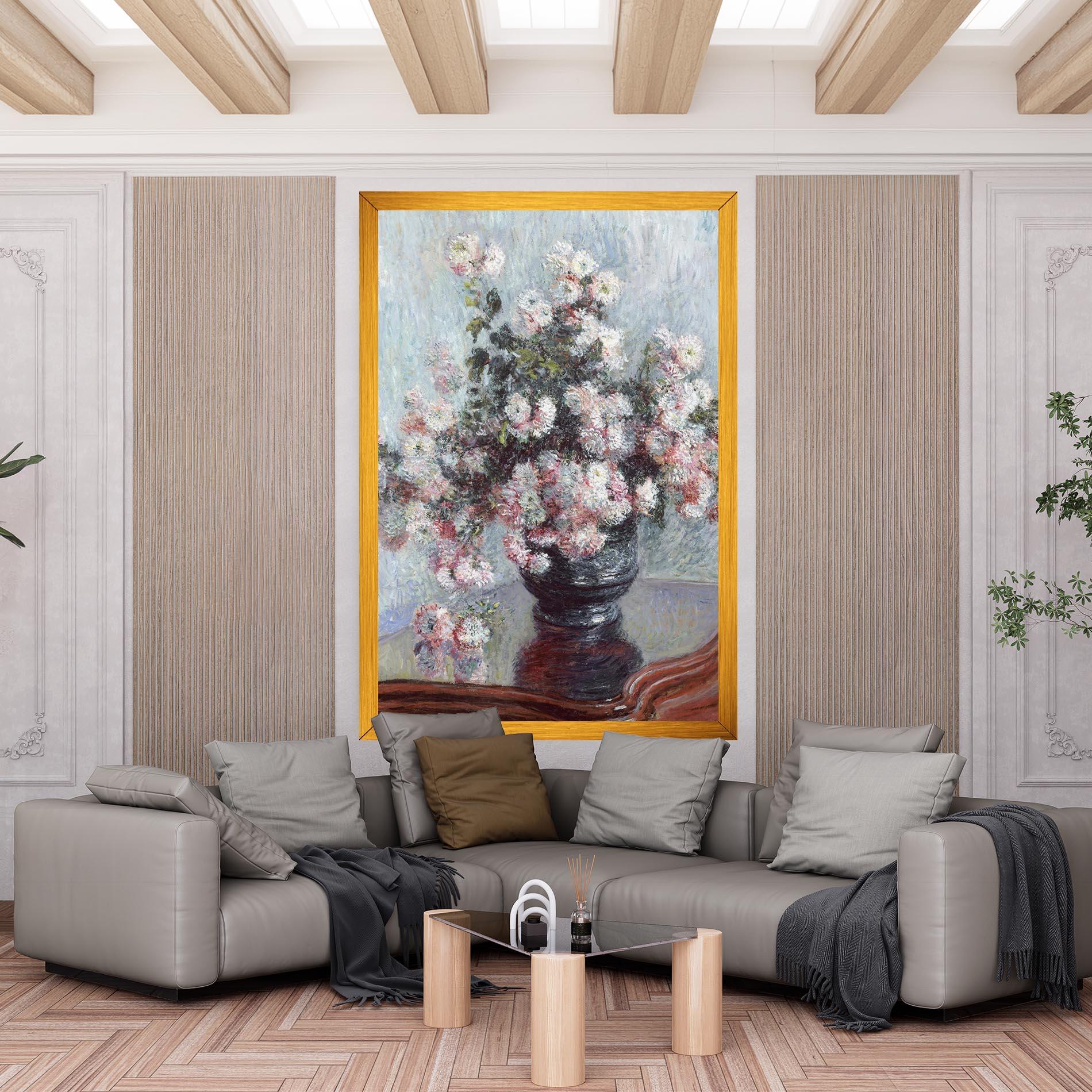 Картина на платно Chrysanthemums mockup 6