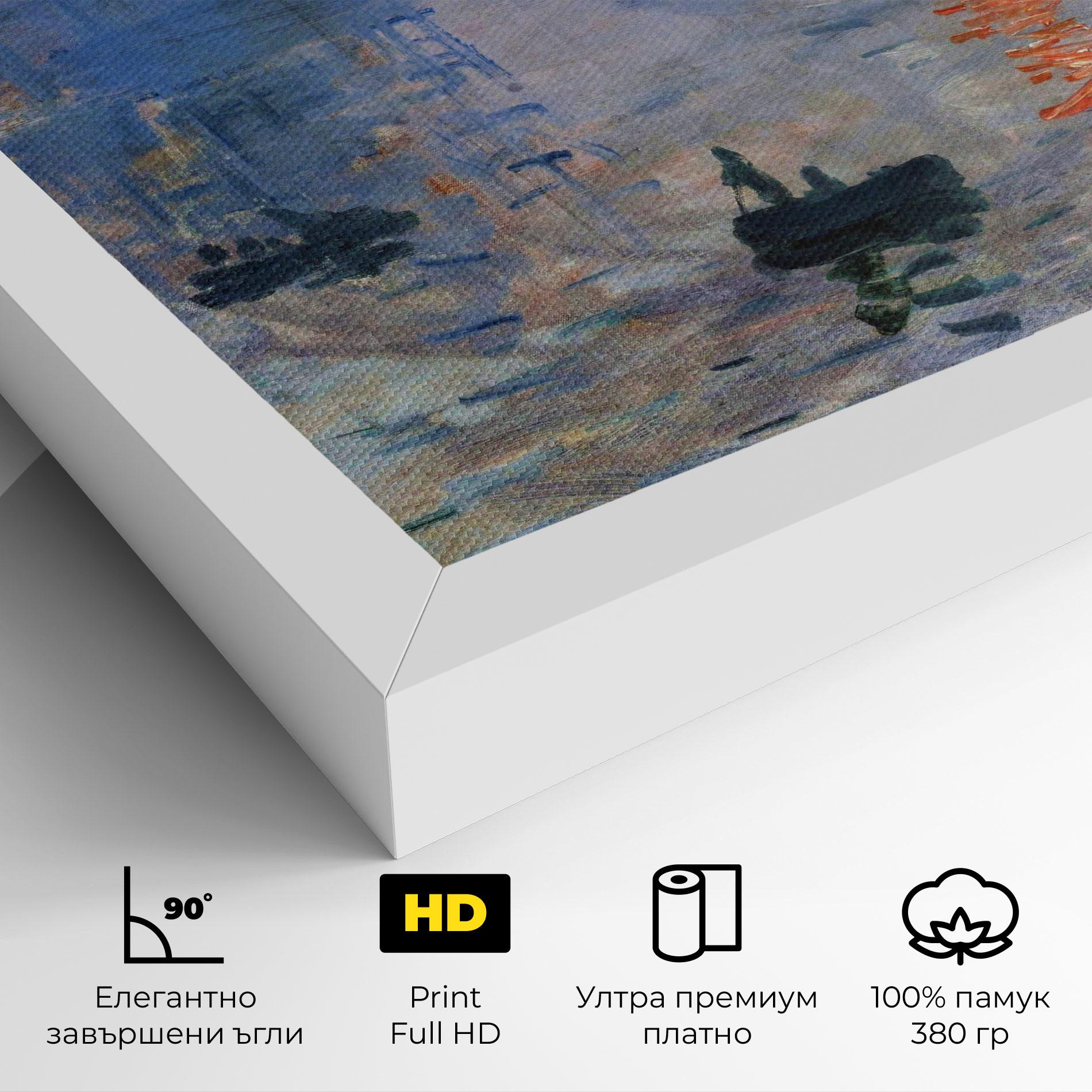 Картина на платно Monet Impressionist mockup 4