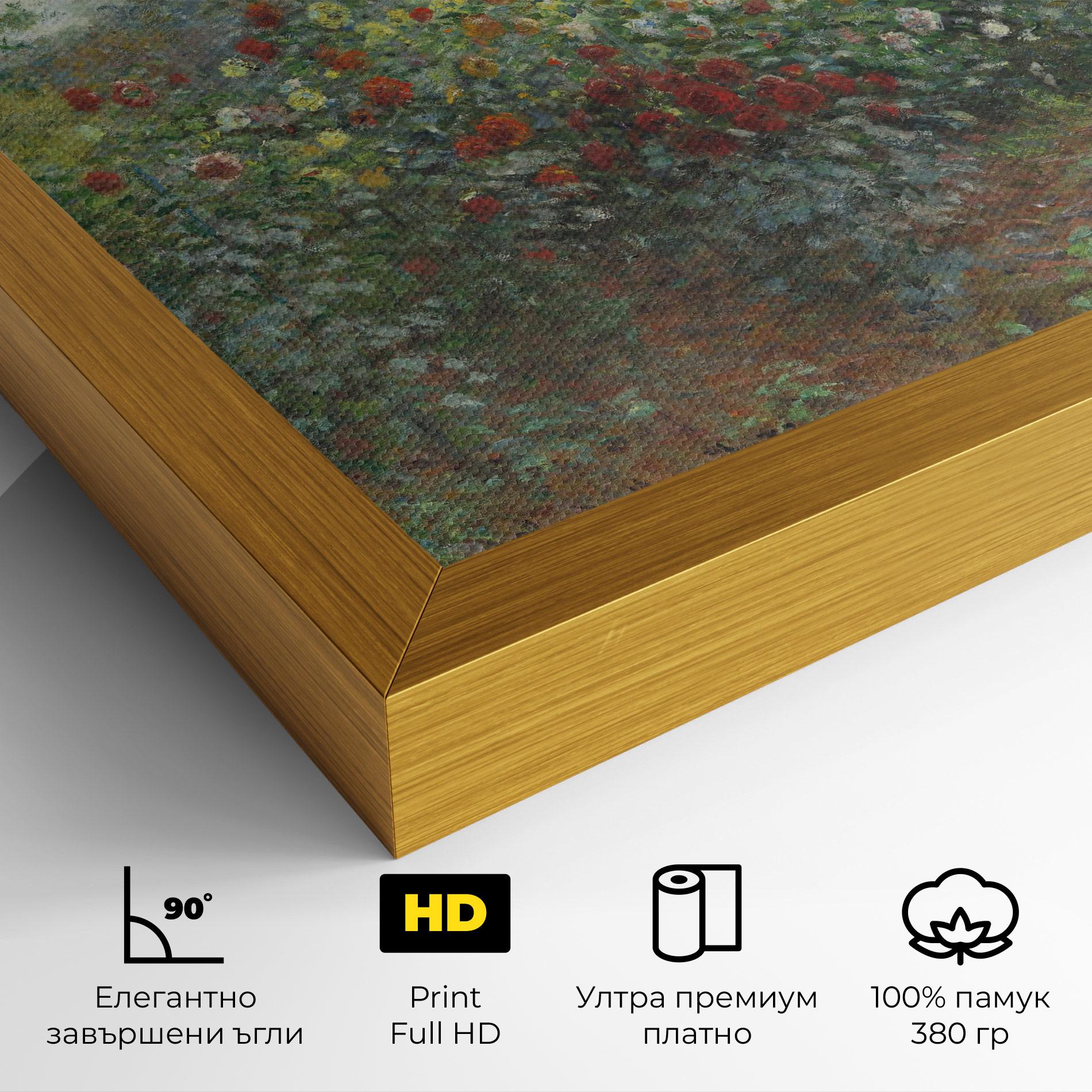 Картина на платно Garden In Argenteuilt mockup 4