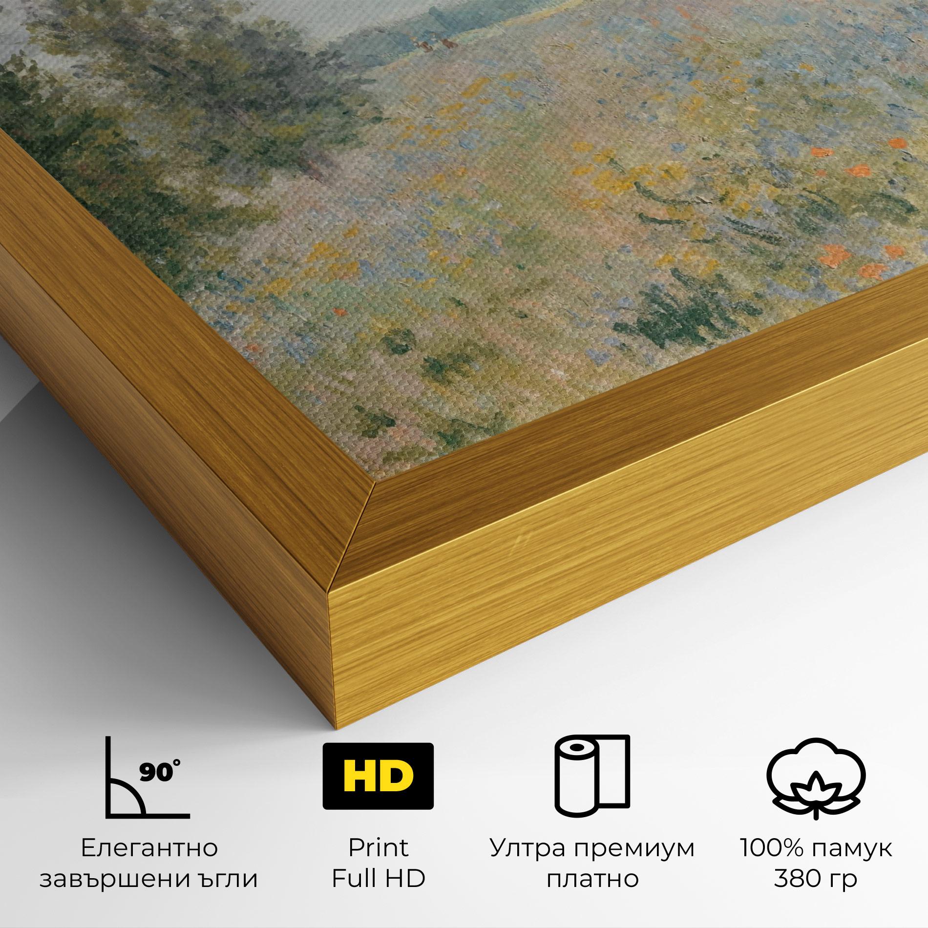 Картина на платно Monet's Landscape Background mockup 4
