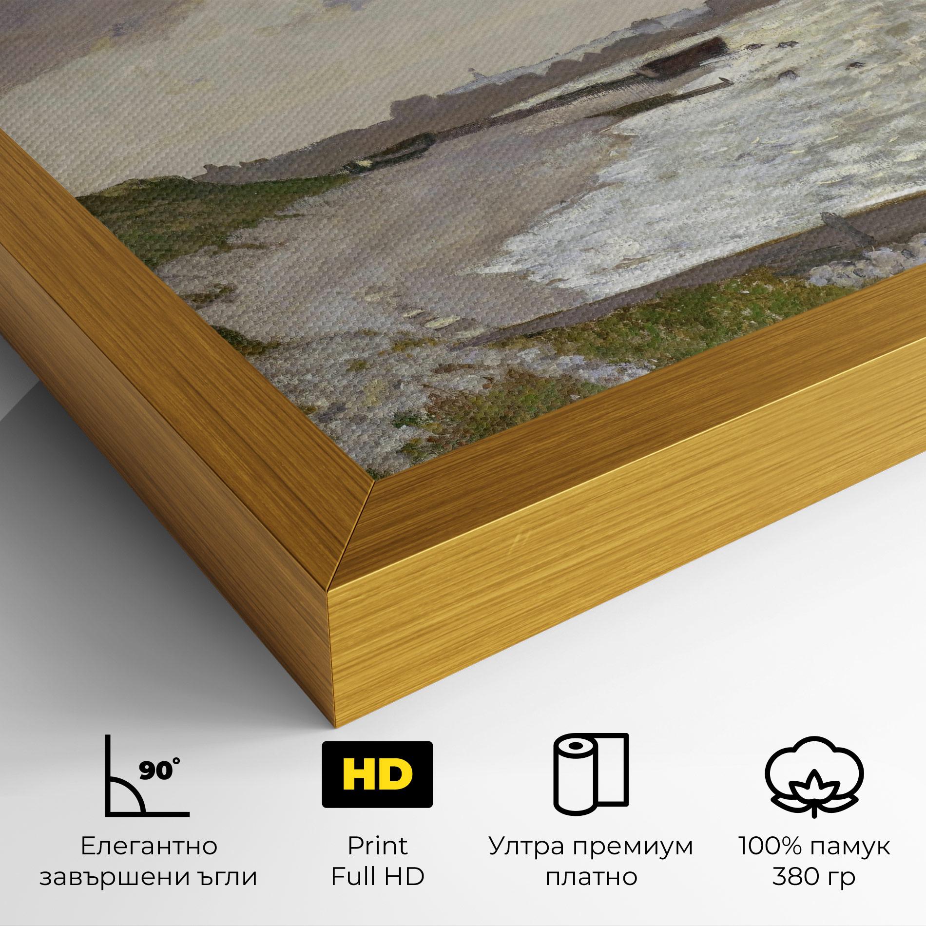 Картина на платно Seashore At Sainte Adresse mockup 4