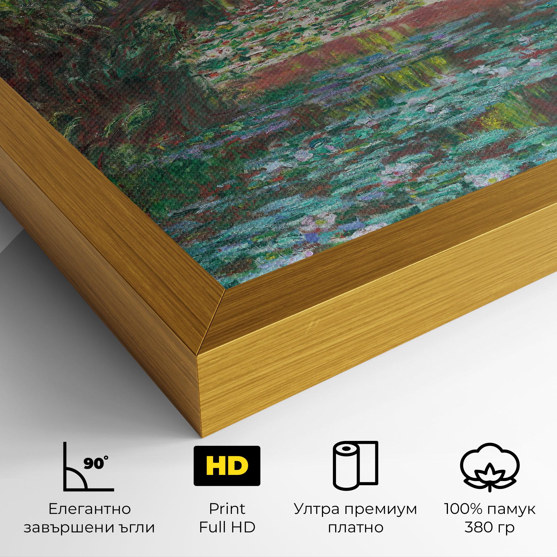 Картина на платно Water Lily Pond mockup 4