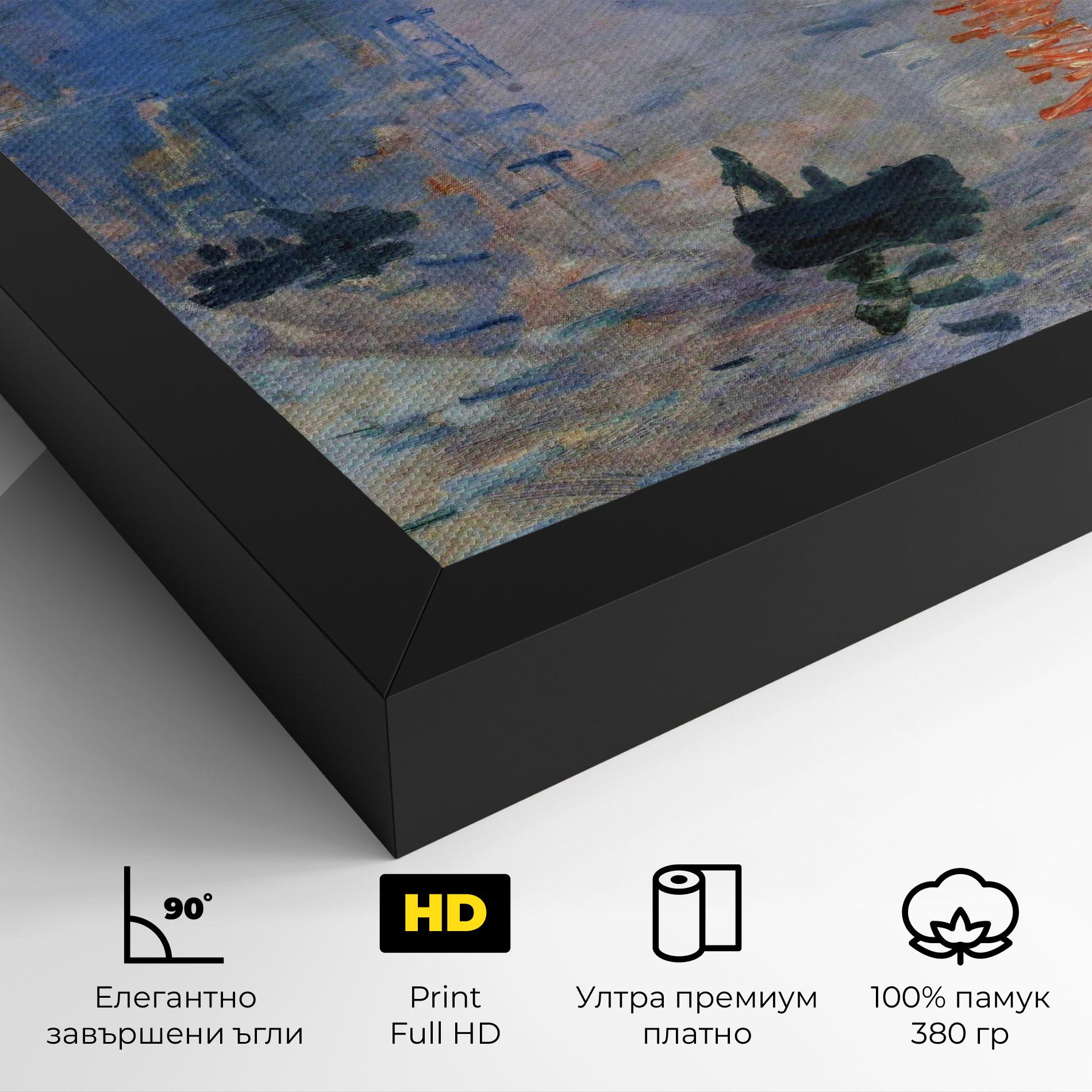 Картина на платно Monet Impressionist mockup 4