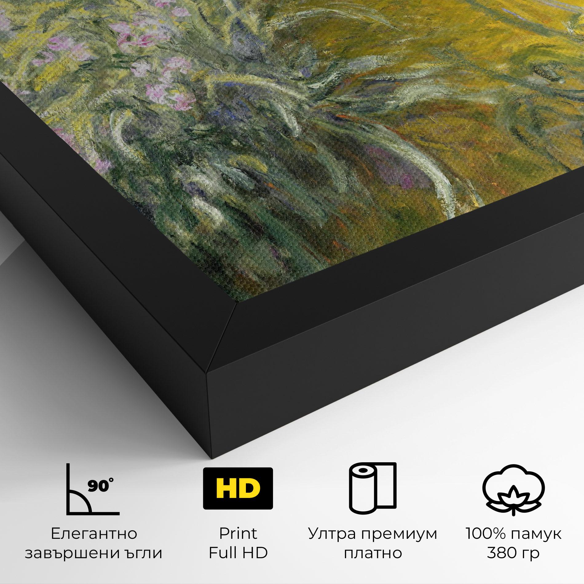 Картина на платно Path Through The Irises mockup 4