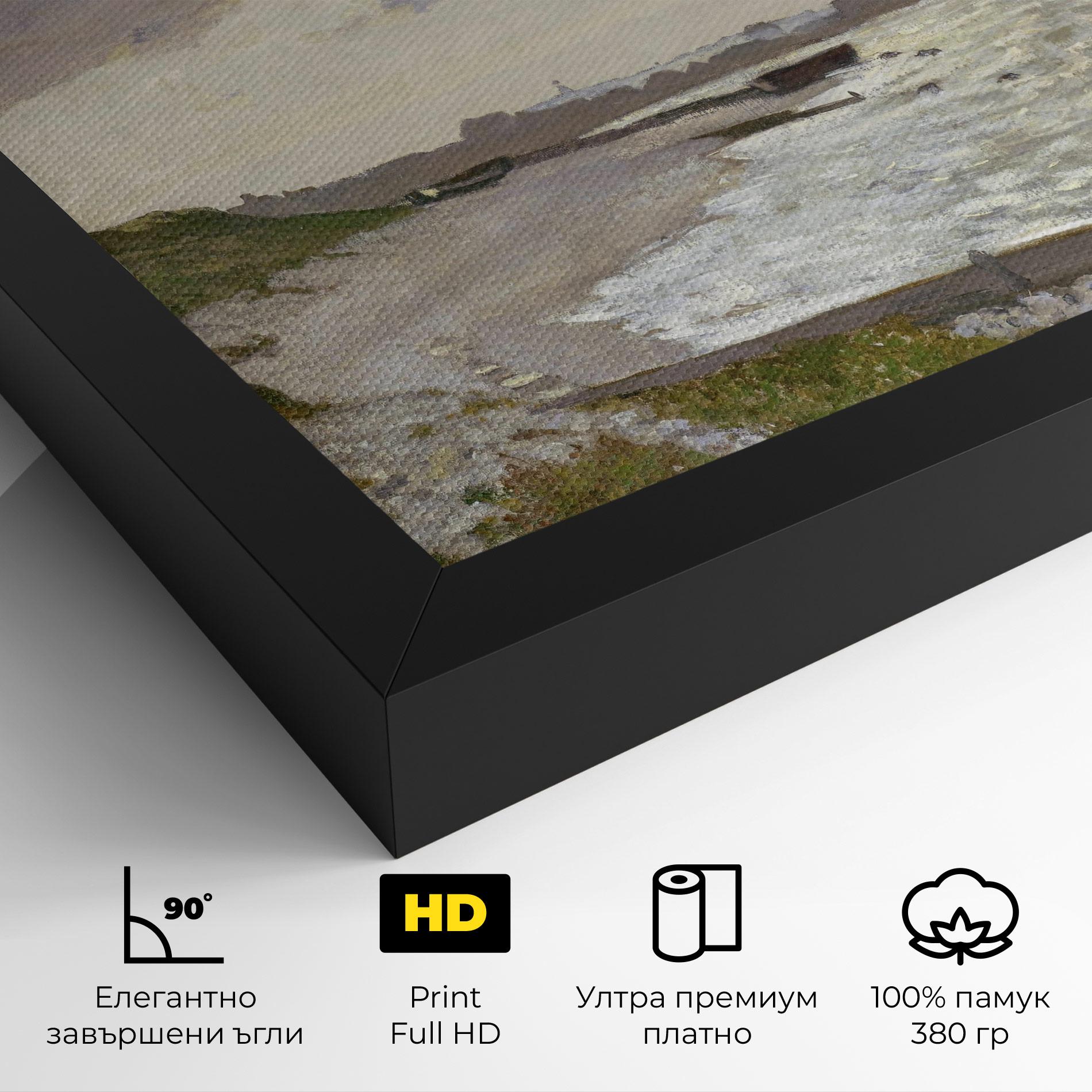 Картина на платно Seashore At Sainte Adresse mockup 4