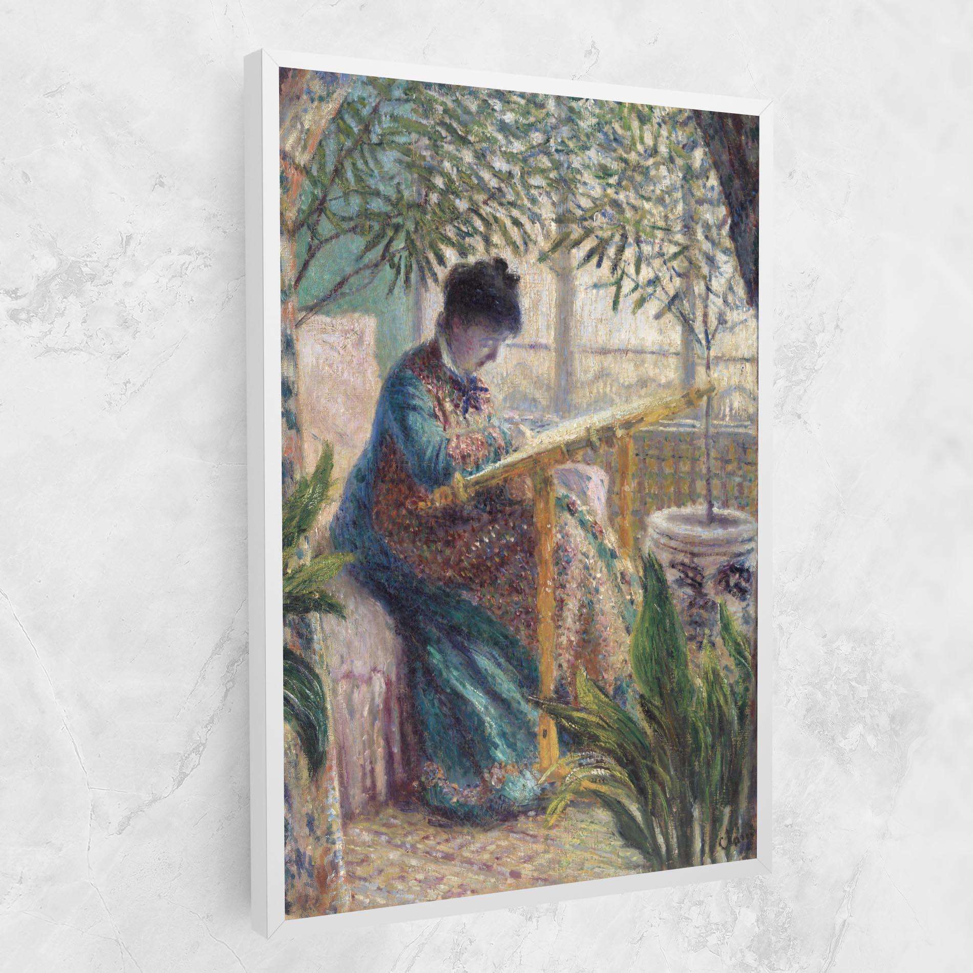 Картина на платно Monet Embroidering mockup 1