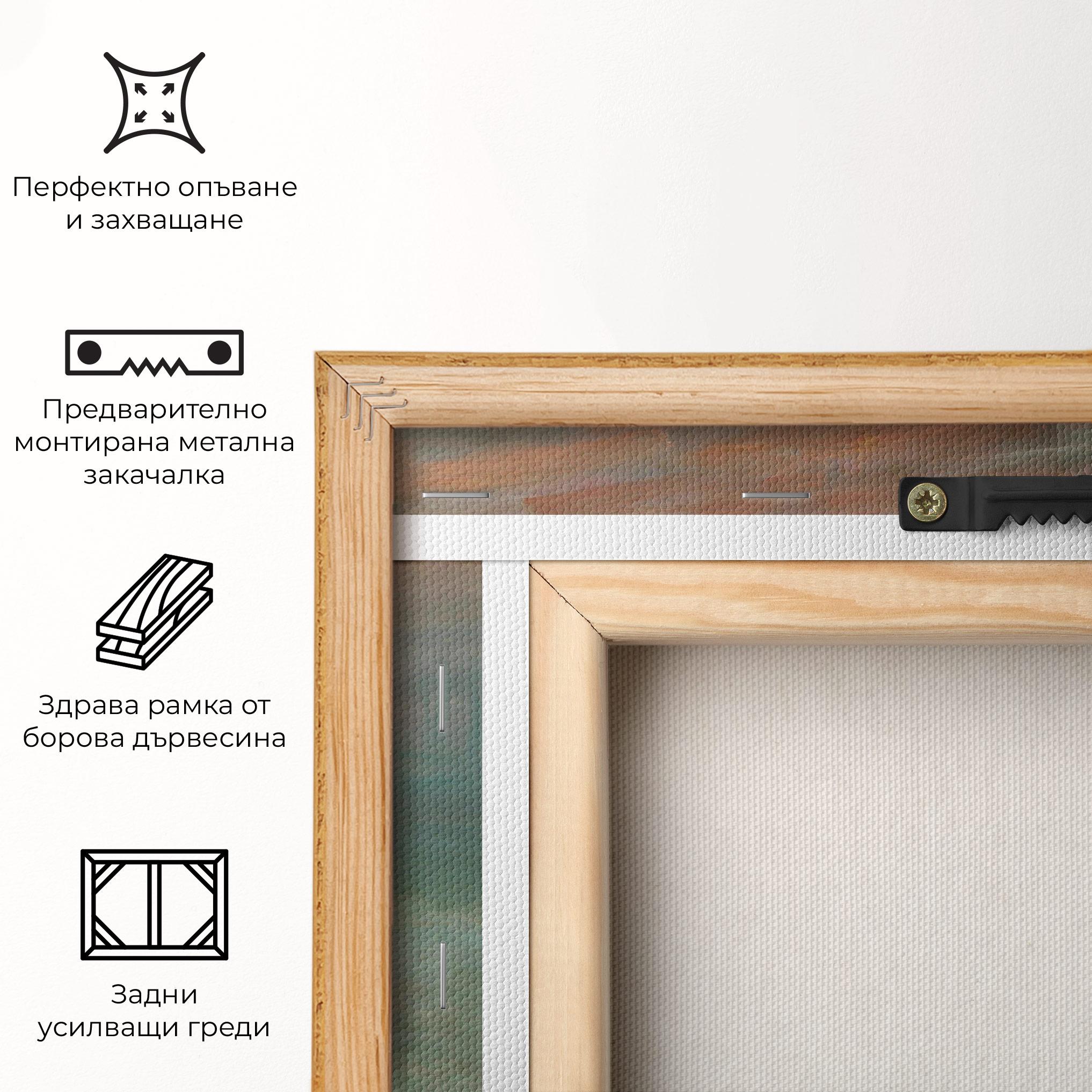 Картина на платно Monet Sunrise mockup 5