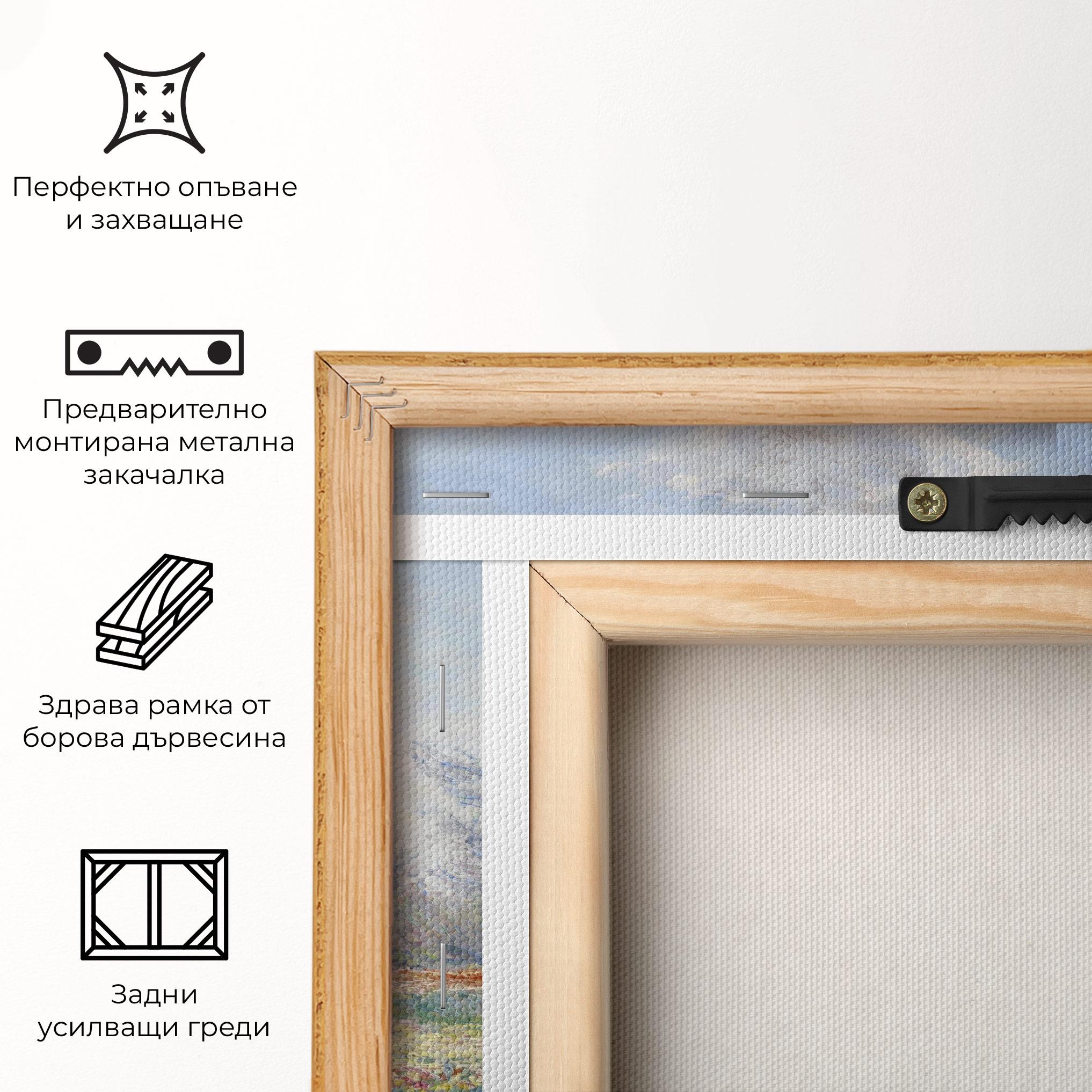 Картина на платно Tulip Fields At Sassenheim mockup 5