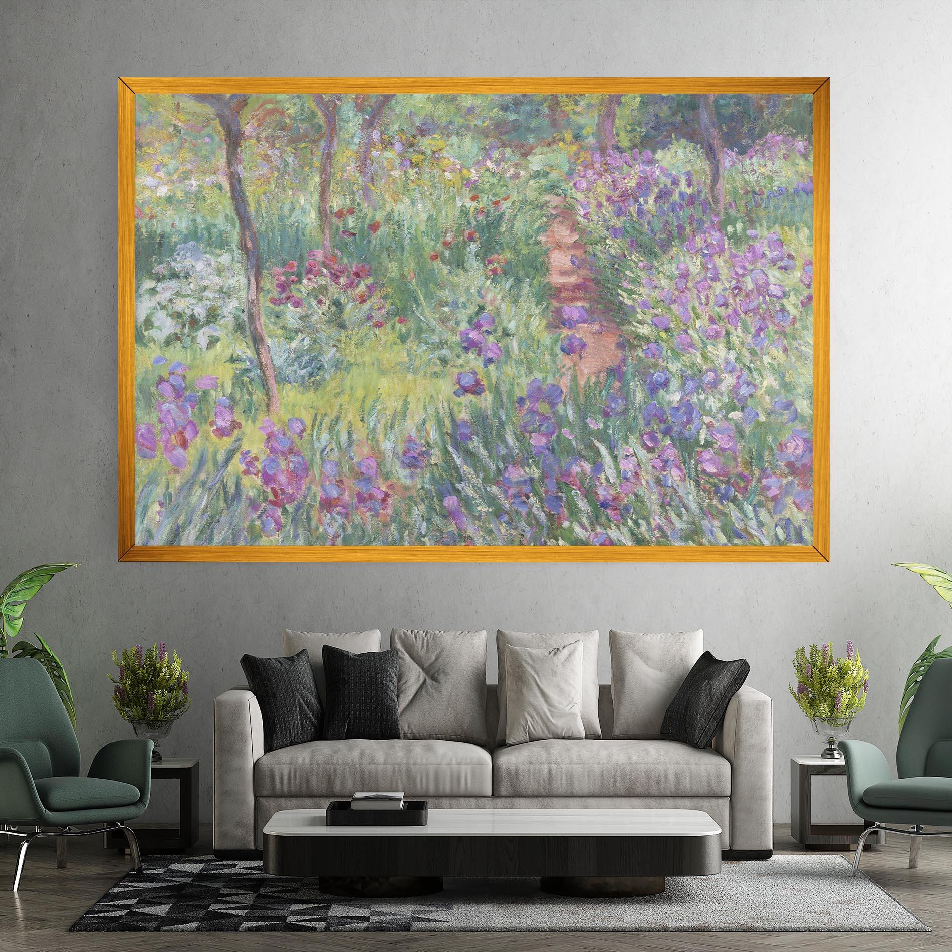 Картина на платно Garden In Giverny Monet mockup 7