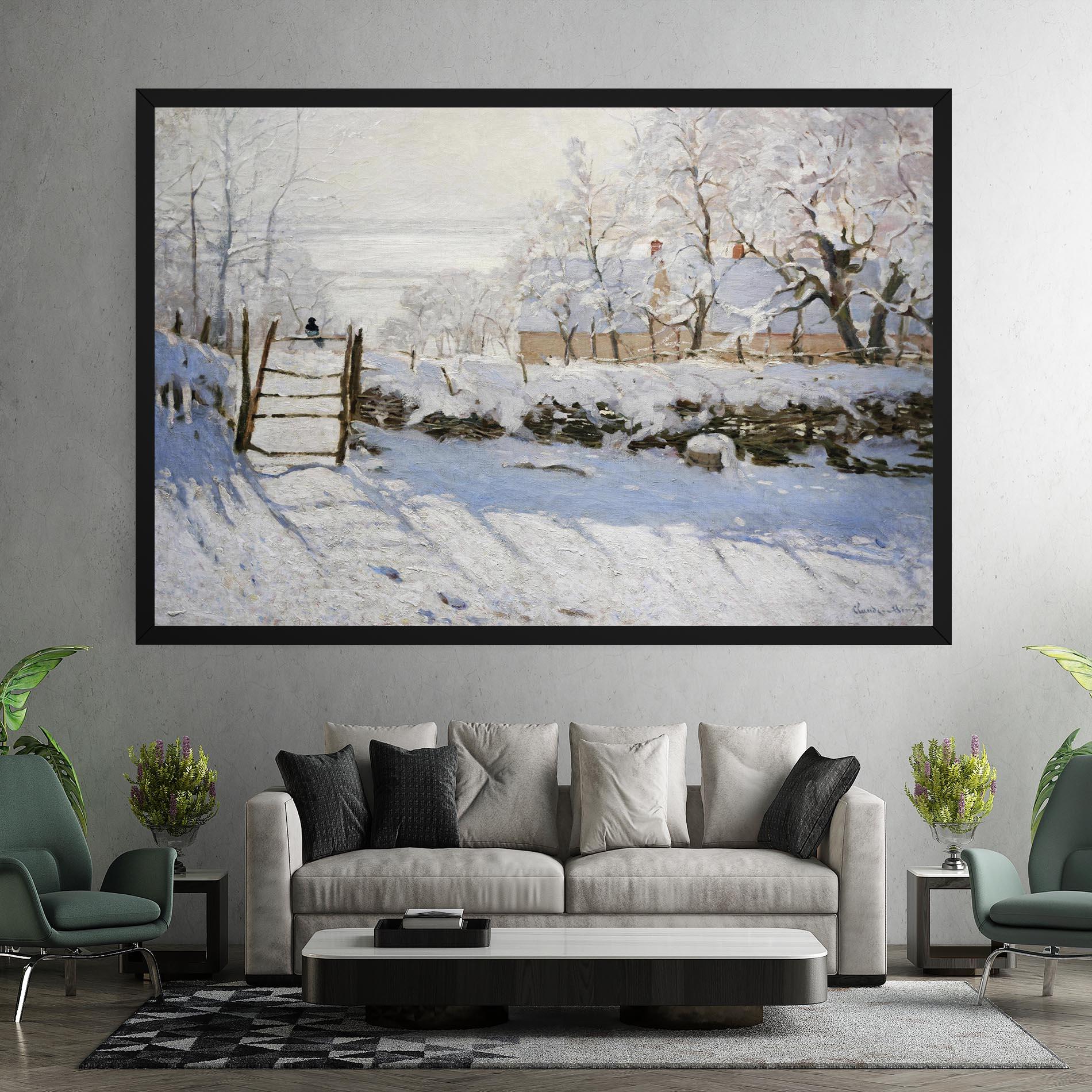 Картина на платно The Magpie mockup 7